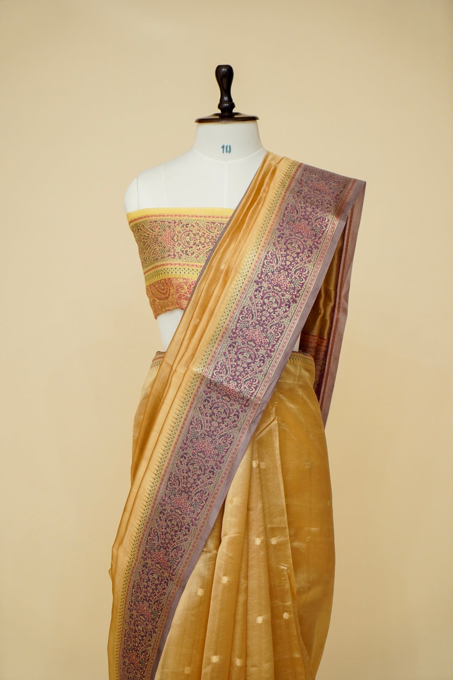 Mango Katan Silk Saree with Jamawar Pallu & Premium Blouse