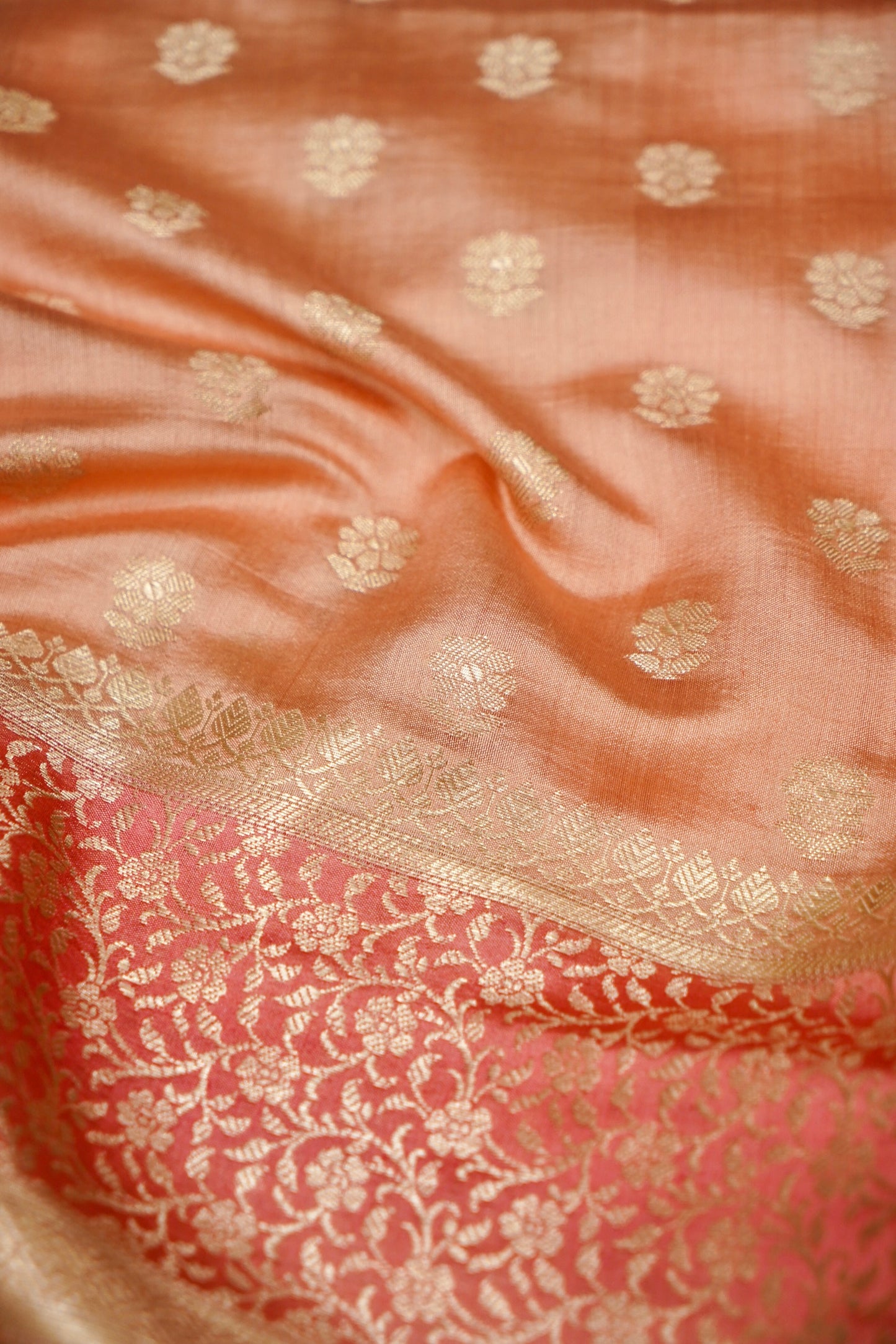 Ultra-Soft Pure Chinya Silk Banarasi Saree with Minakari Weaving