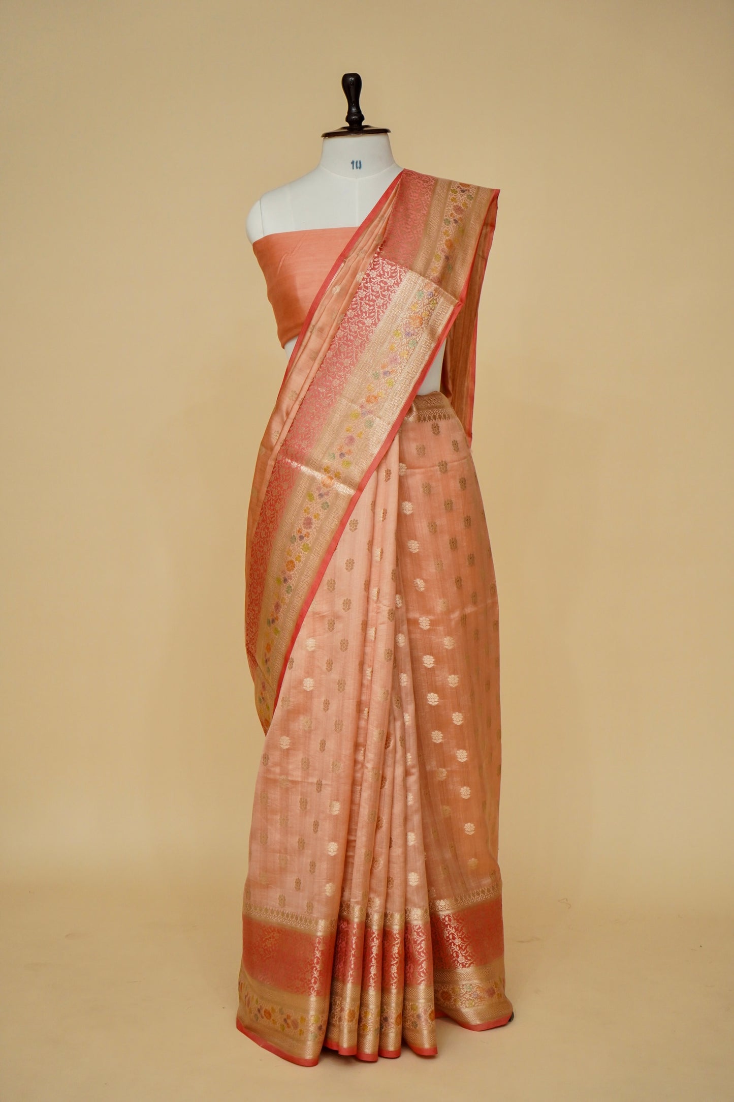 Ultra-Soft Pure Chinya Silk Banarasi Saree with Minakari Weaving By Kalakari