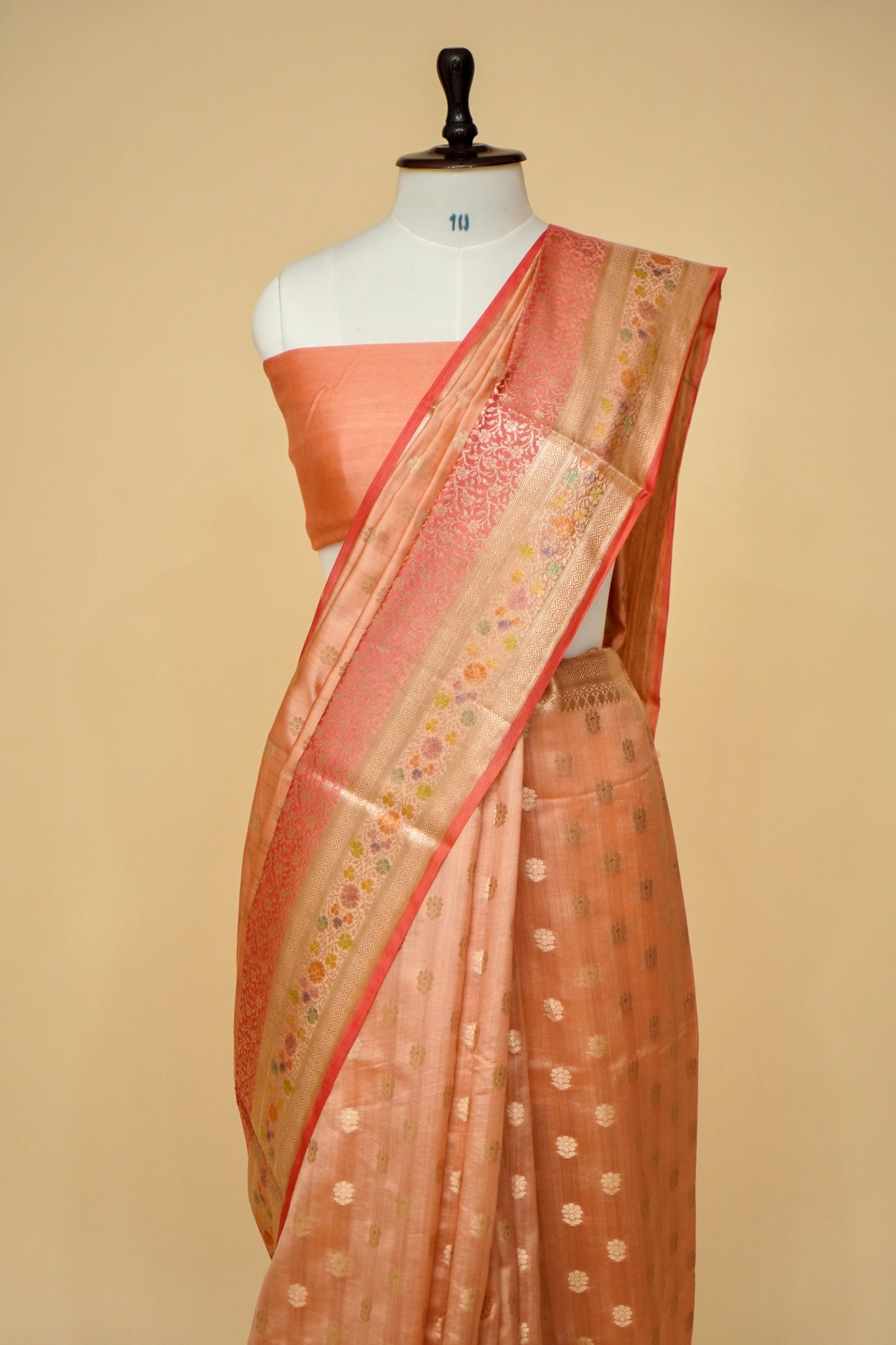 Ultra-Soft Pure Chinya Silk Banarasi Saree with Minakari Weaving By Kalakari