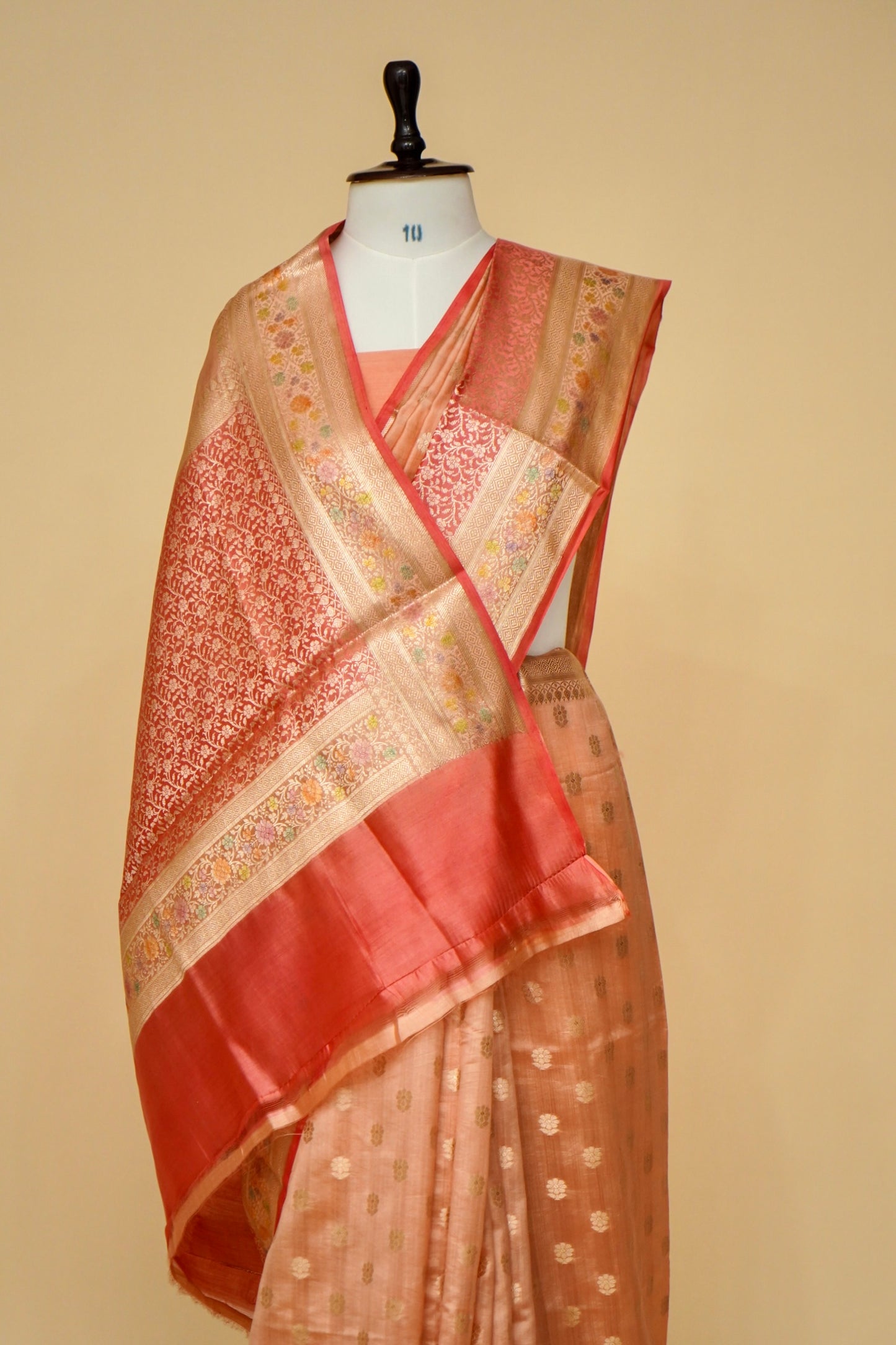 Ultra-Soft Pure Chinya Silk Banarasi Saree with Minakari Weaving