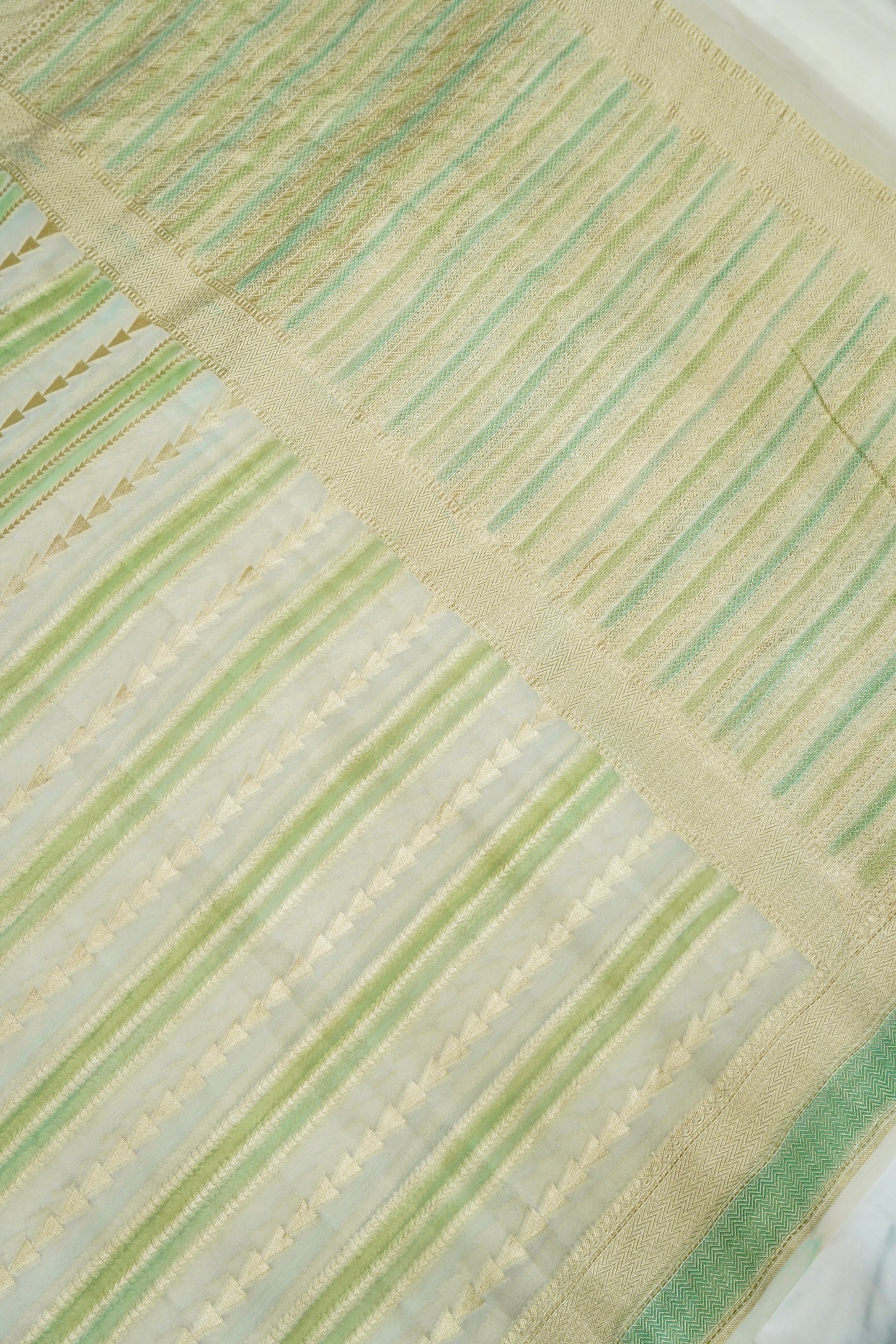 Pure Banarasi Khaddi Georgette Saree with Rangkat Design