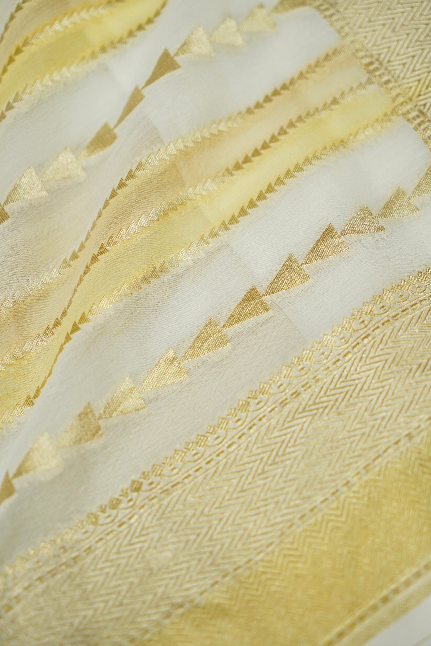 Pure Banarasi Khaddi Georgette Saree with Rangkat Pattern