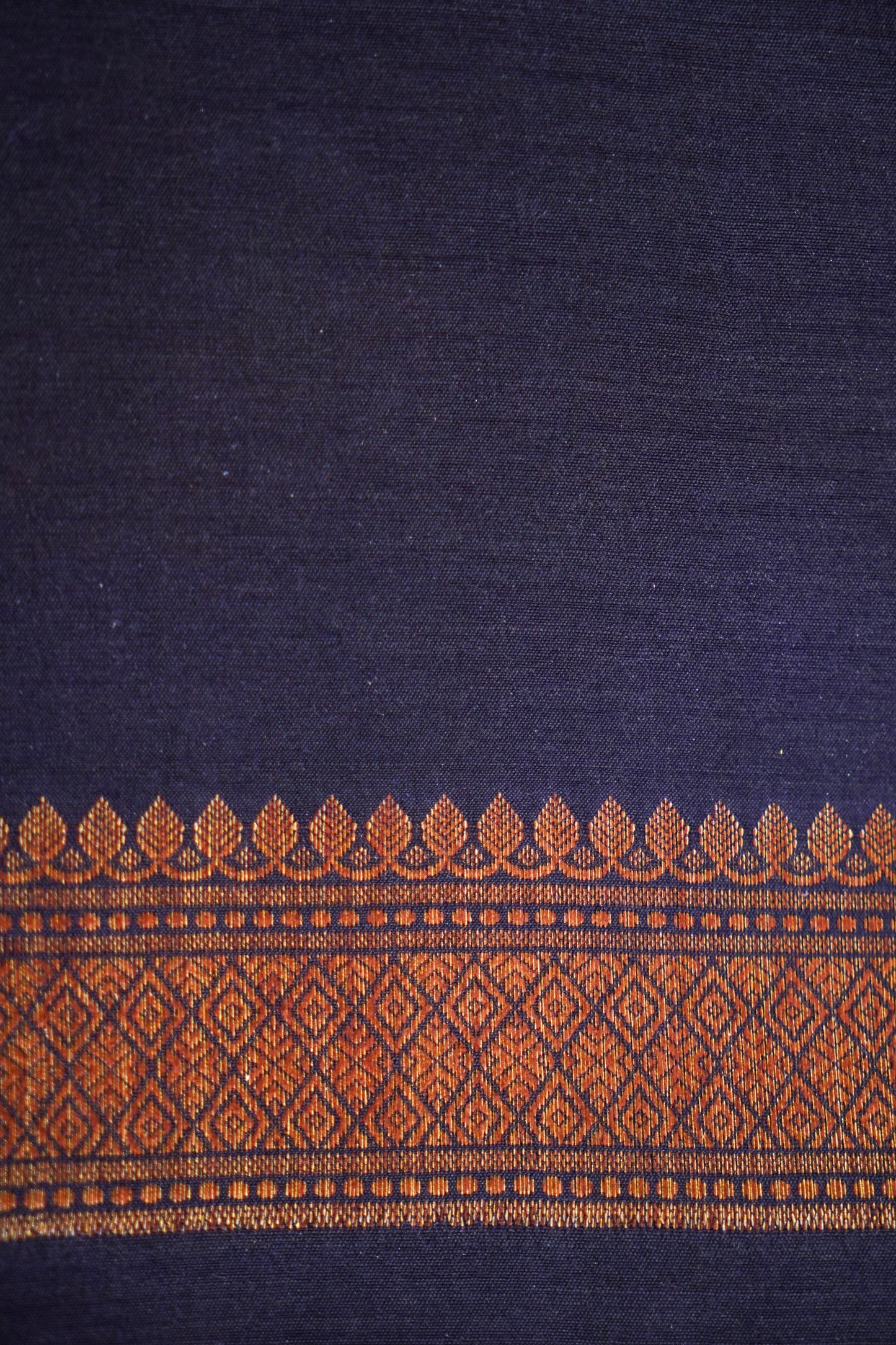 Purple Banarasi Munga Silk Saree with Rupa Sona Kadhiyaal