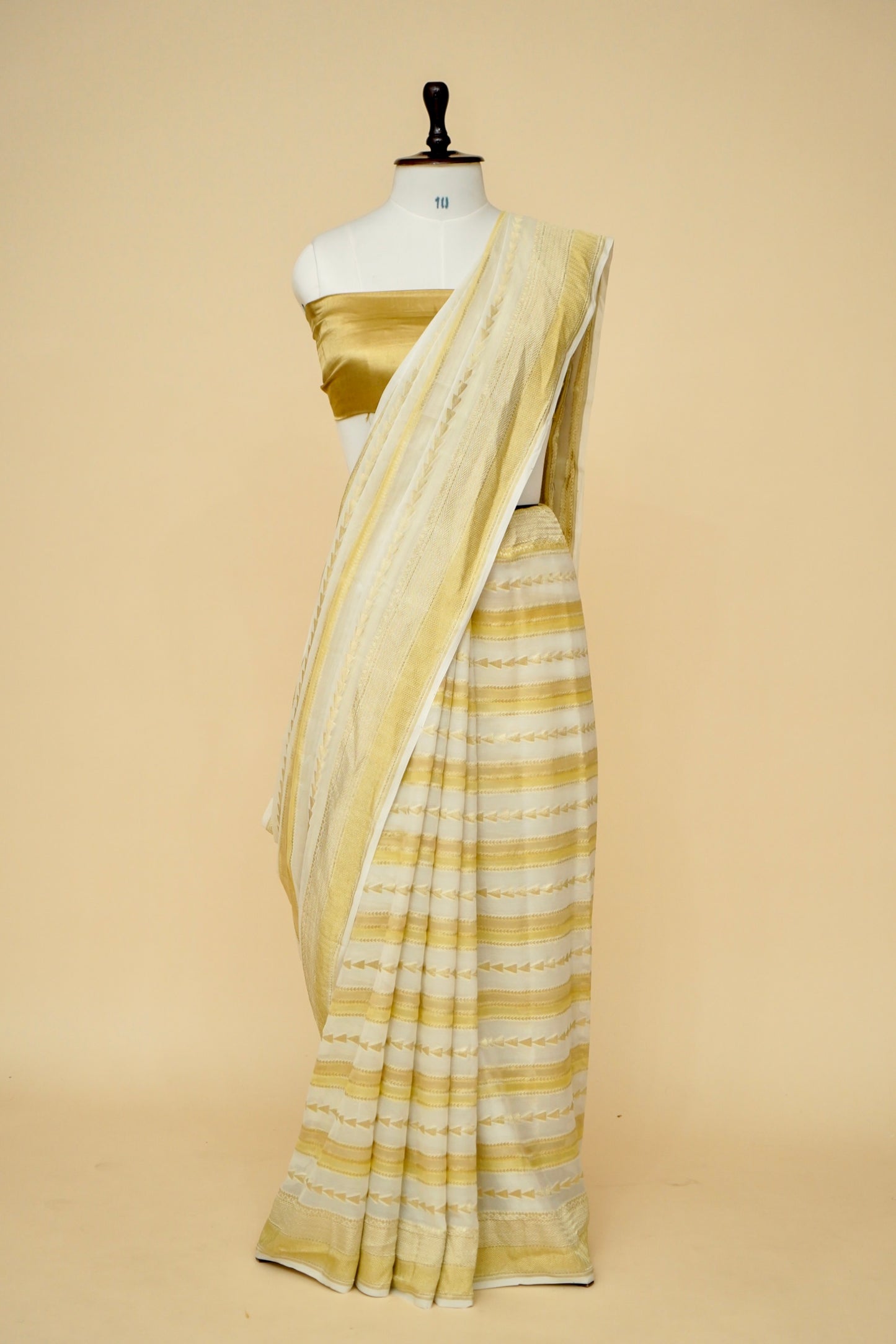 Pure Banarasi Khaddi Georgette Saree with Rangkat Pattern By kalakari