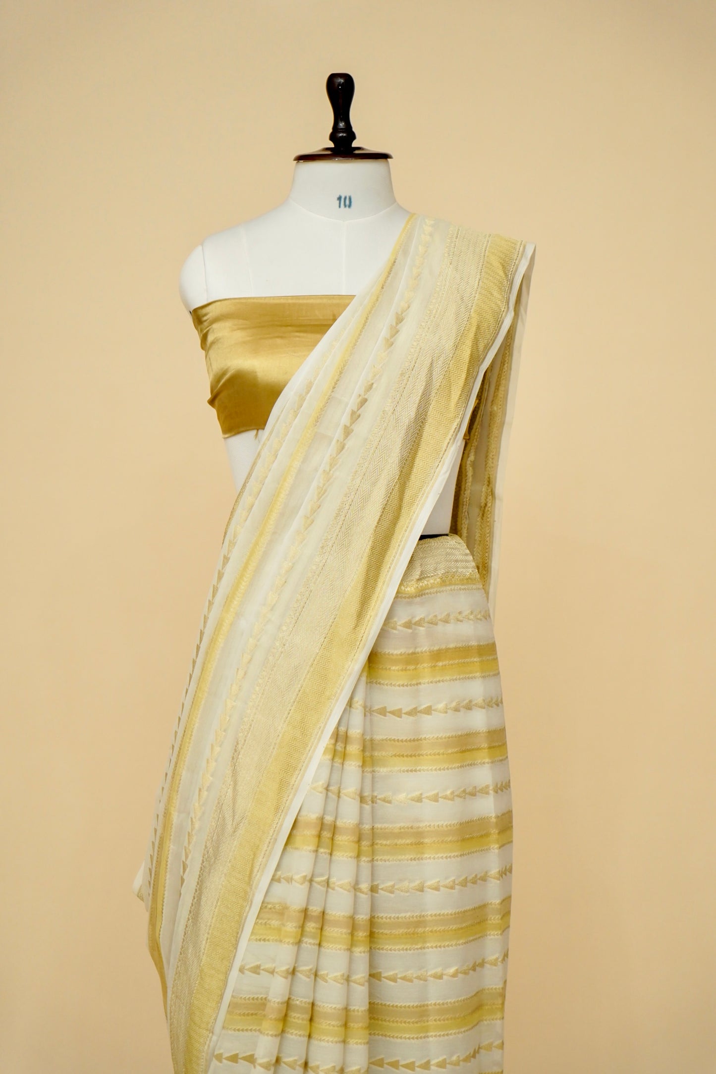 Pure Banarasi Khaddi Georgette Saree with Rangkat Pattern By Kalakari