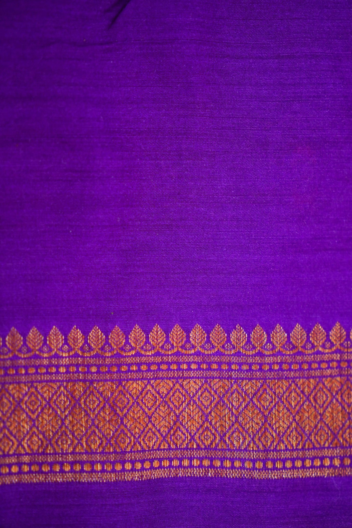 Pure Banarasi Munga Silk Saree with Rupa Sona Kadhiyaal Border