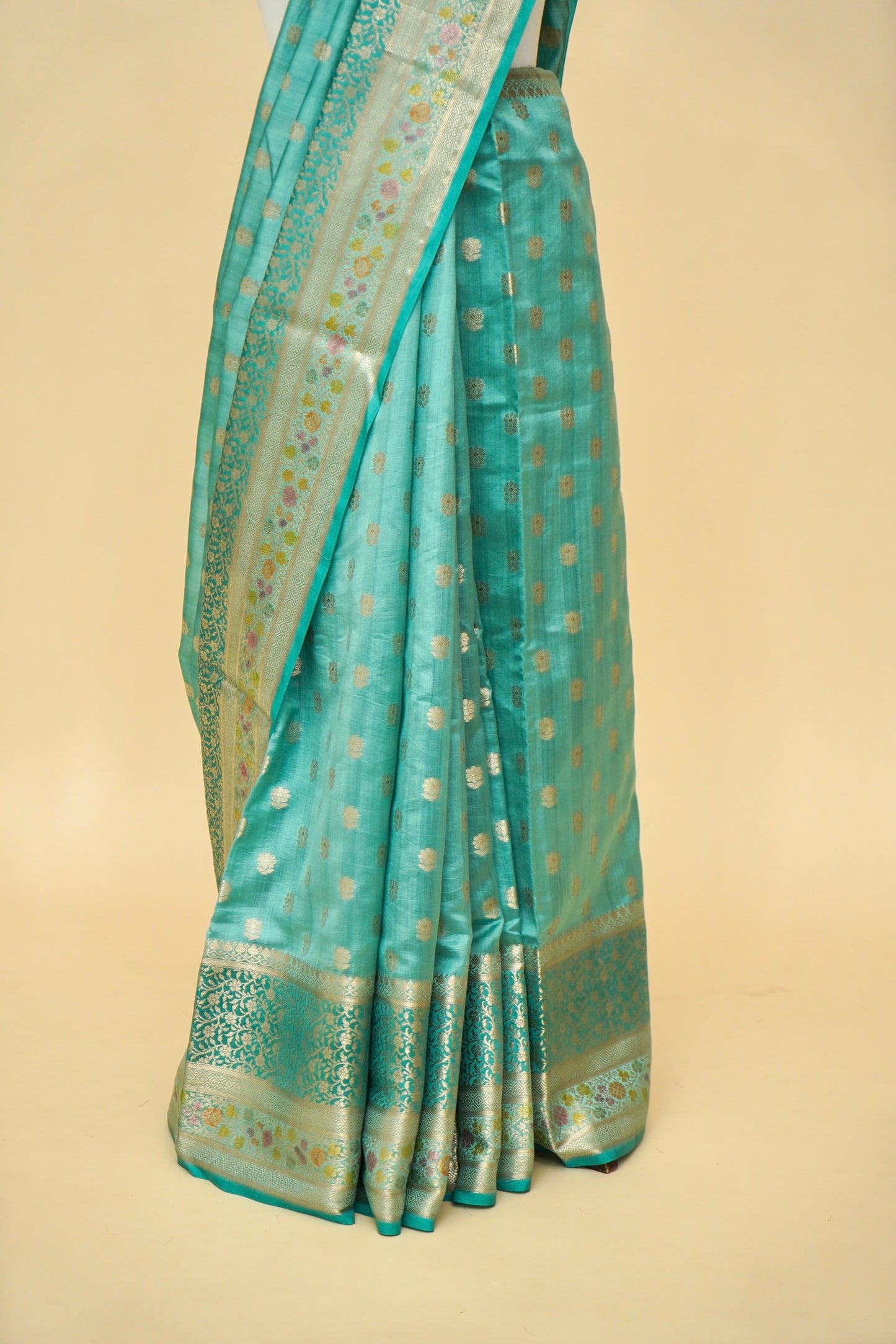 Pure Chinya Silk Saree with Minakari Weaving