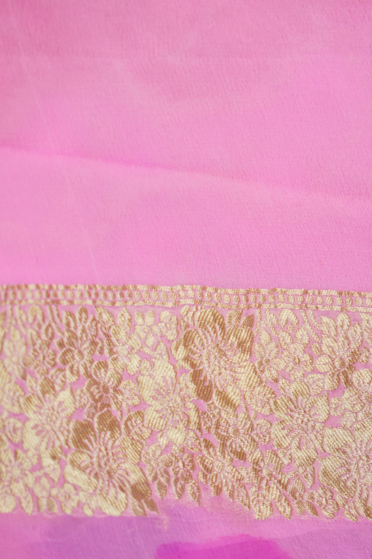 Pure Banarasi Khaddi Georgette Saree with Rangkat Pattern
