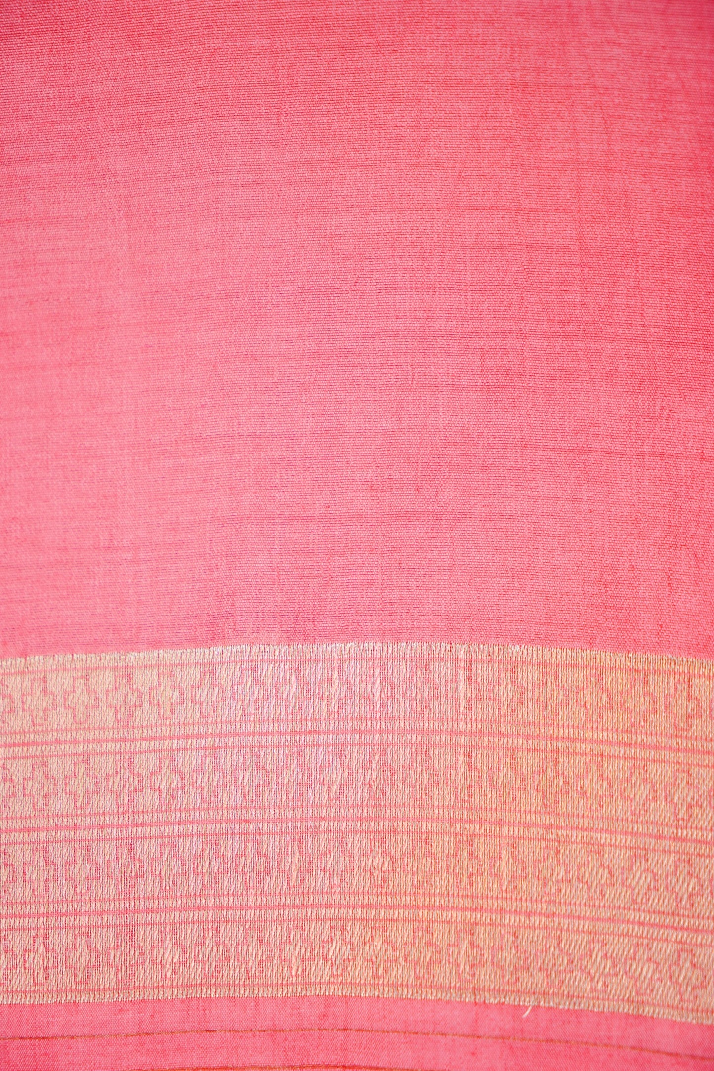 Pure Pink Chinya Katan Silk Jaal Weaving Saree