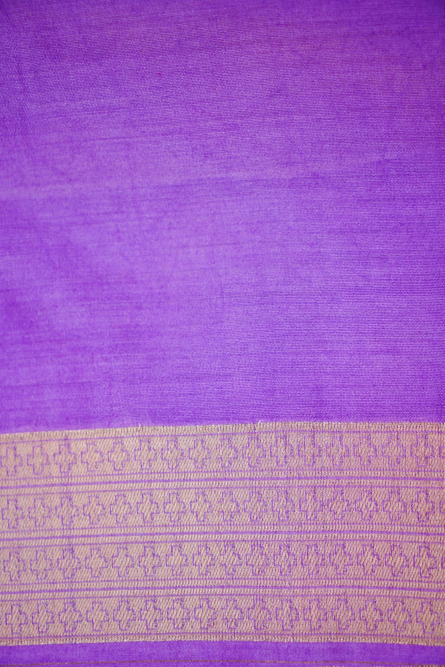 Pure Purple Chinya Katan Silk Jaal Weaving Saree