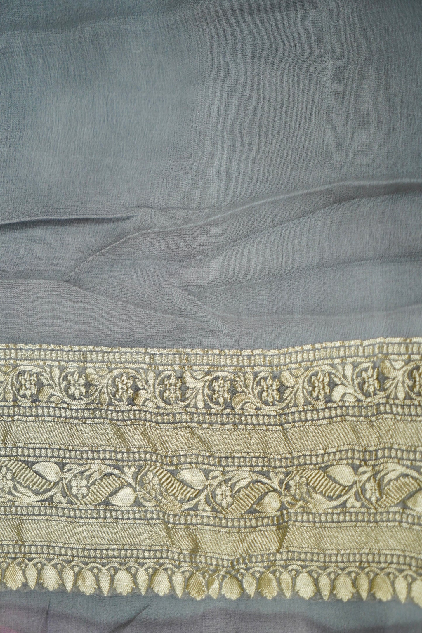 Pure Banarasi Khaddi Georgette Saree with Rangkat Design