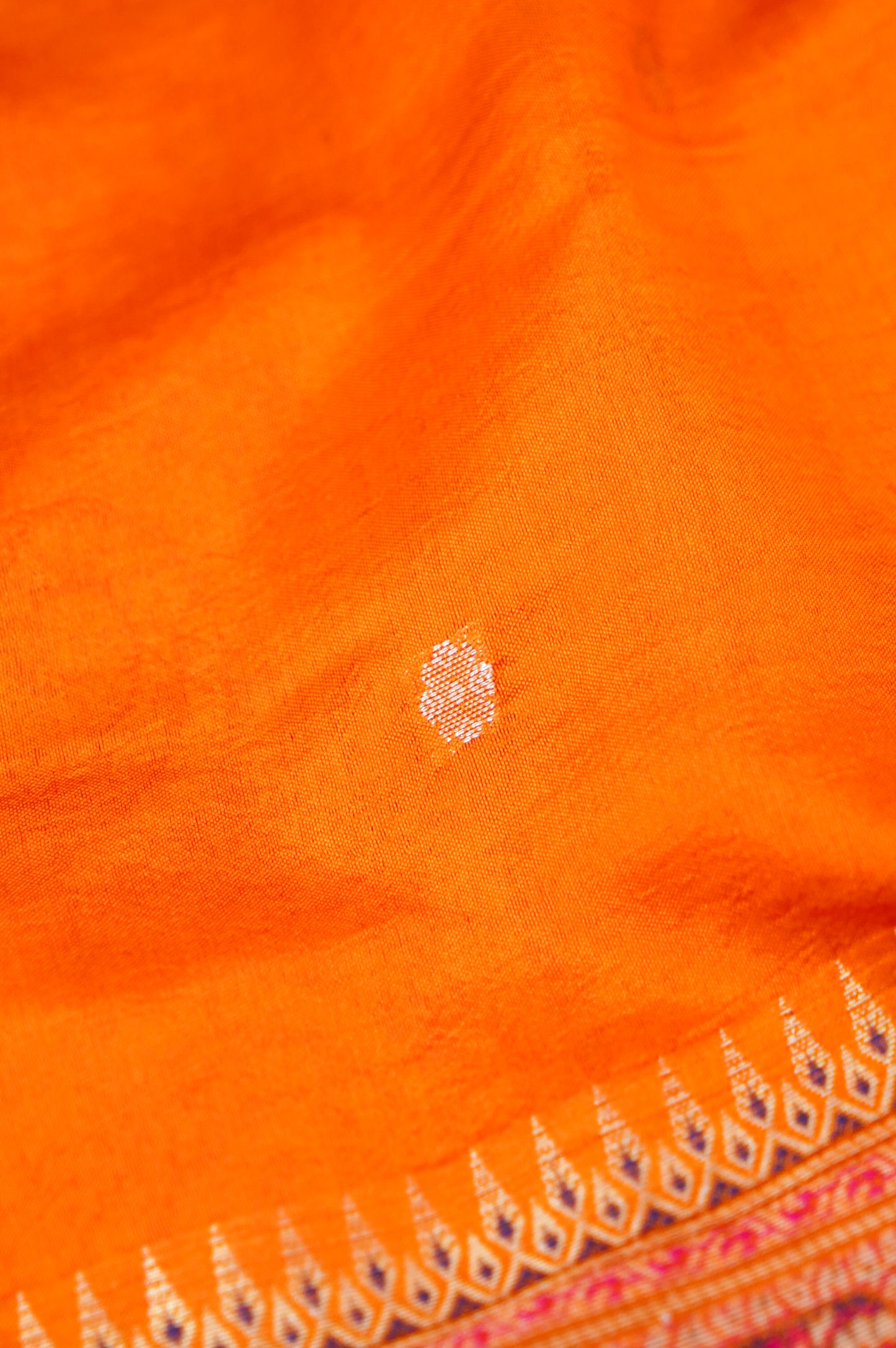 Pure Mango Katan Silk Saree with Jamewar Banarasi Border