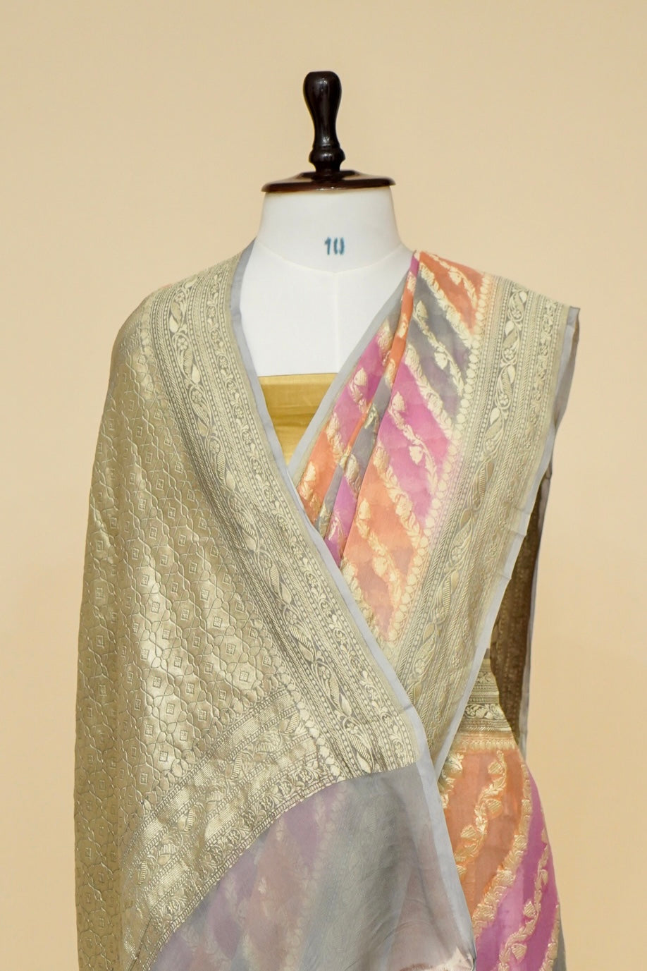 Pure Banarasi Khaddi Georgette Saree with Rangkat Design