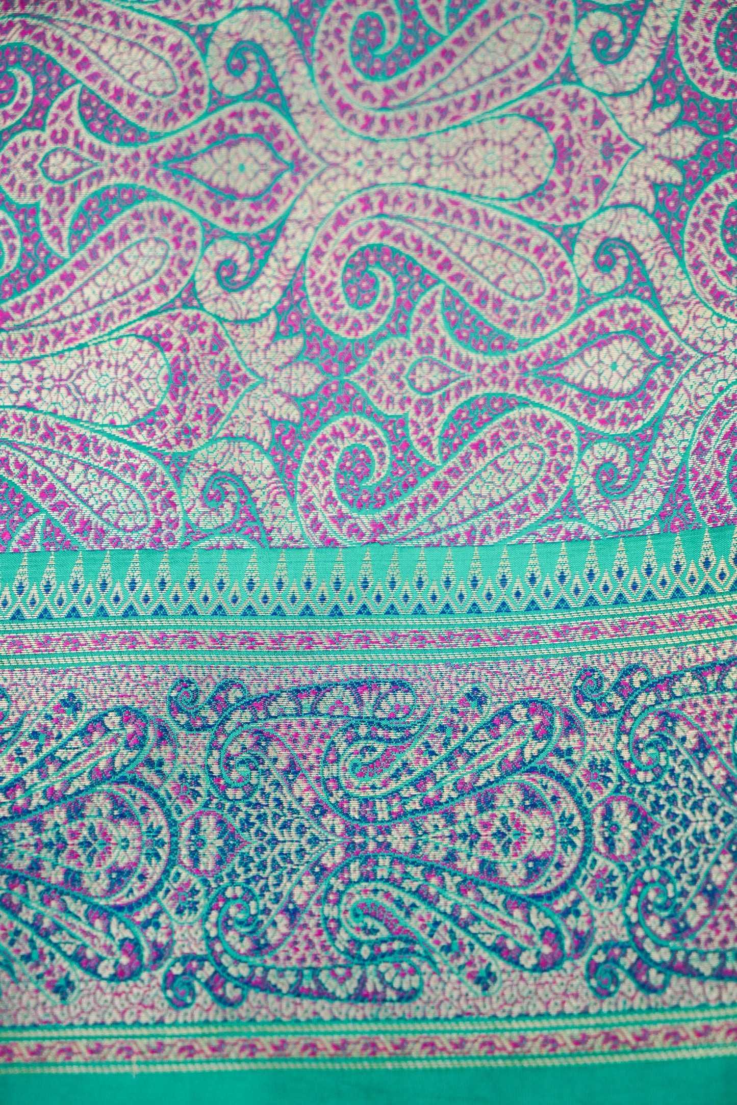 Pure Mango Katan Silk Saree with Jamewar Banarasi Border