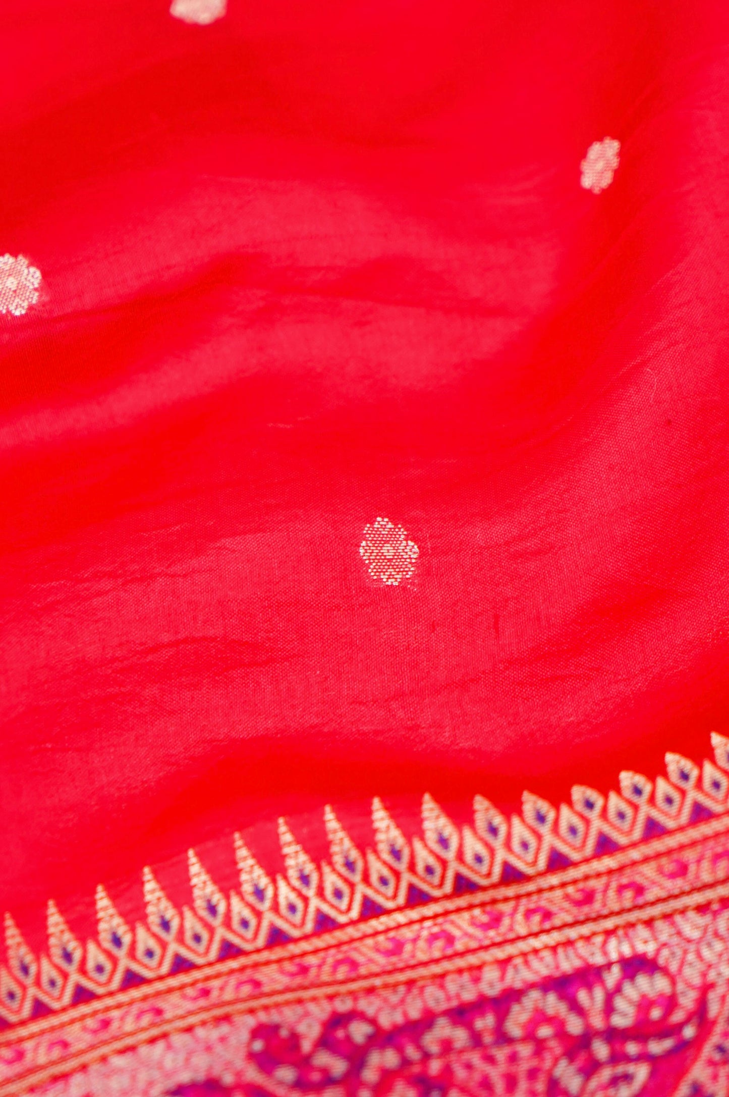 Pure Mango Katan Silk Saree with Banarasi Jamewar Border