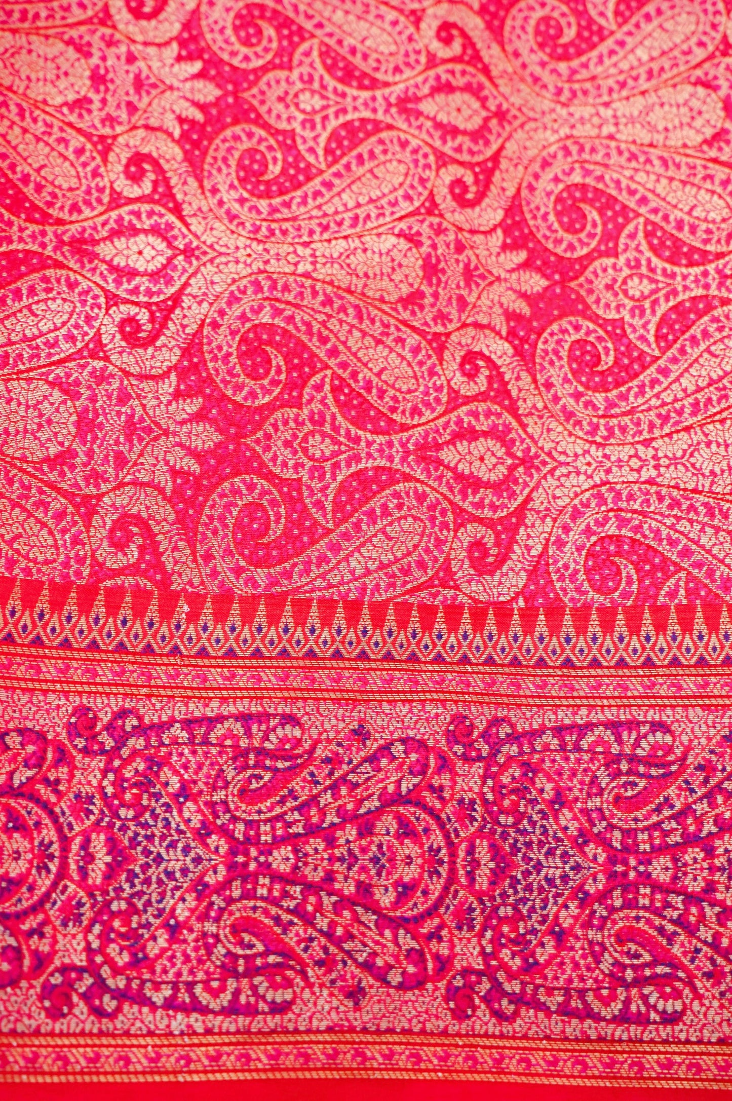 Pure Mango Katan Silk Saree with Banarasi Jamewar Border