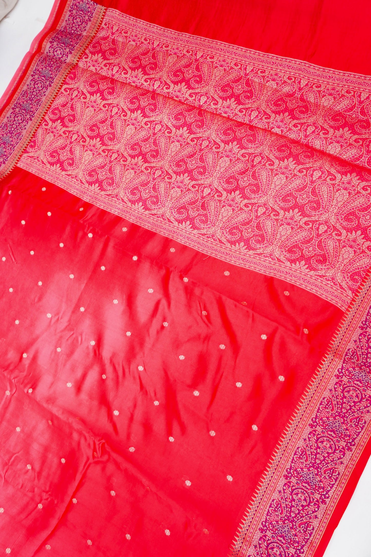 Pure Mango Katan Silk Saree with Jamewar Banarasi Border