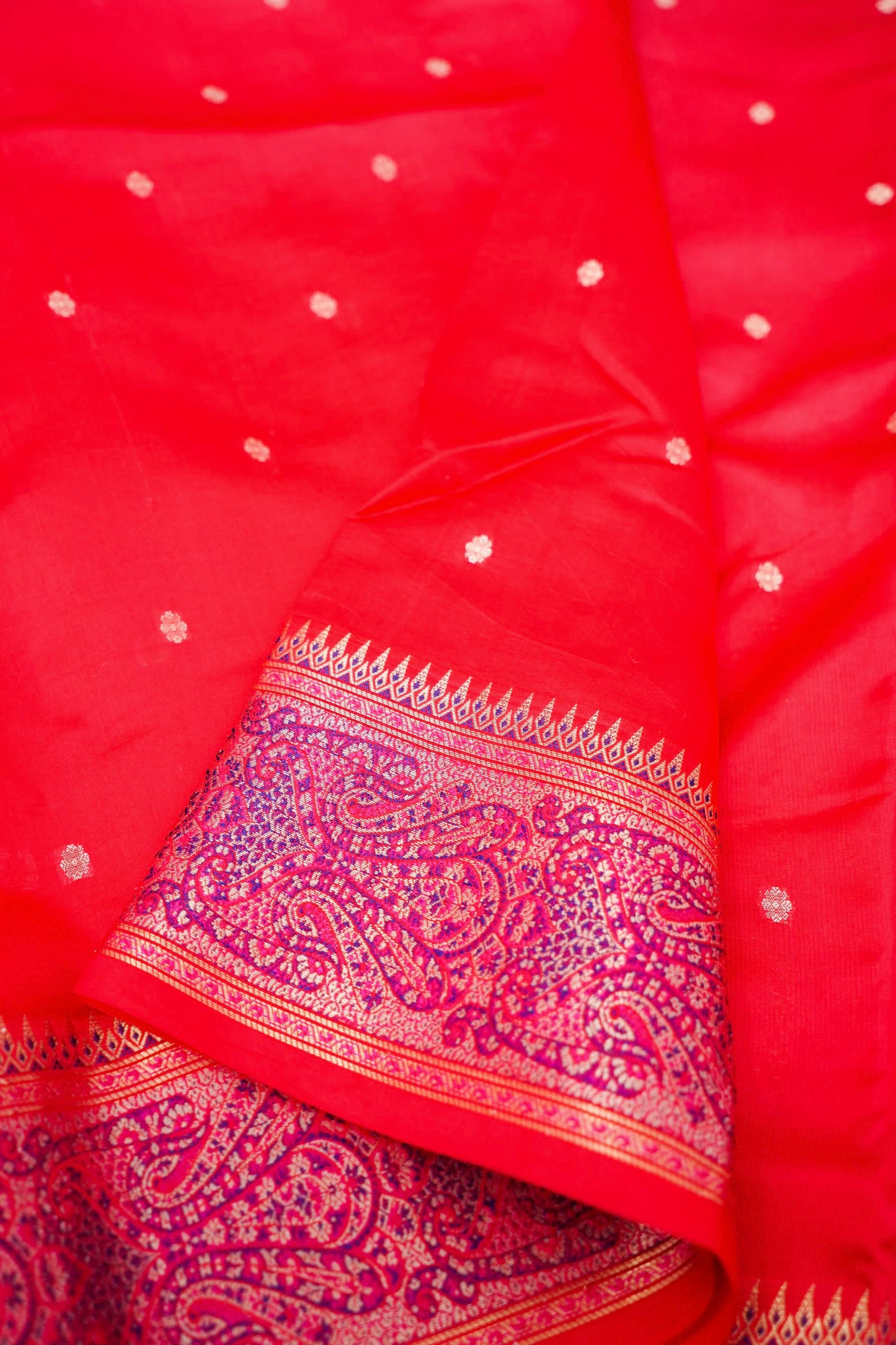 Pure Mango Katan Silk Saree with Jamewar Banarasi Border