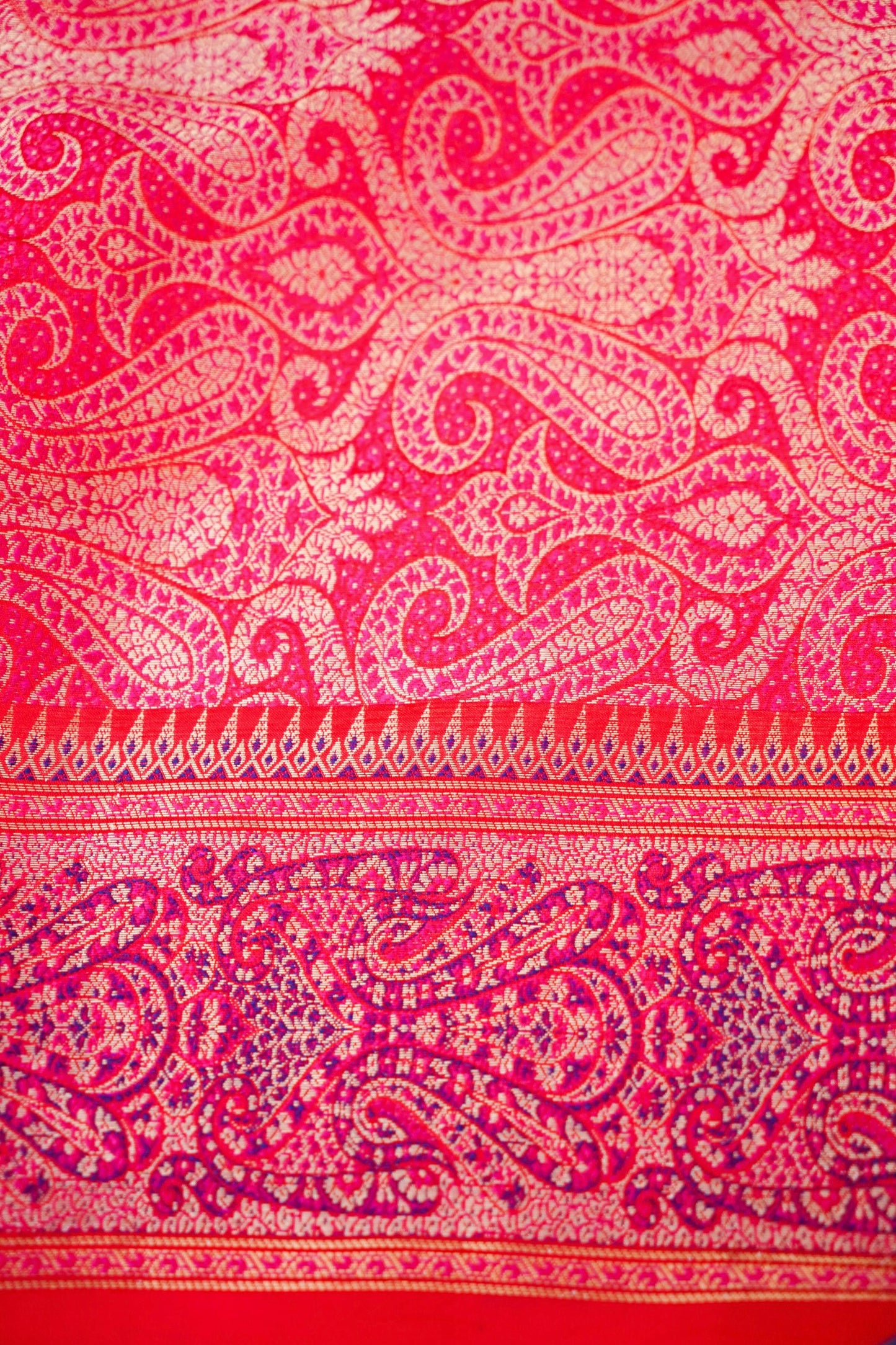 Pure Mango Katan Silk Saree with Jamewar Banarasi Border