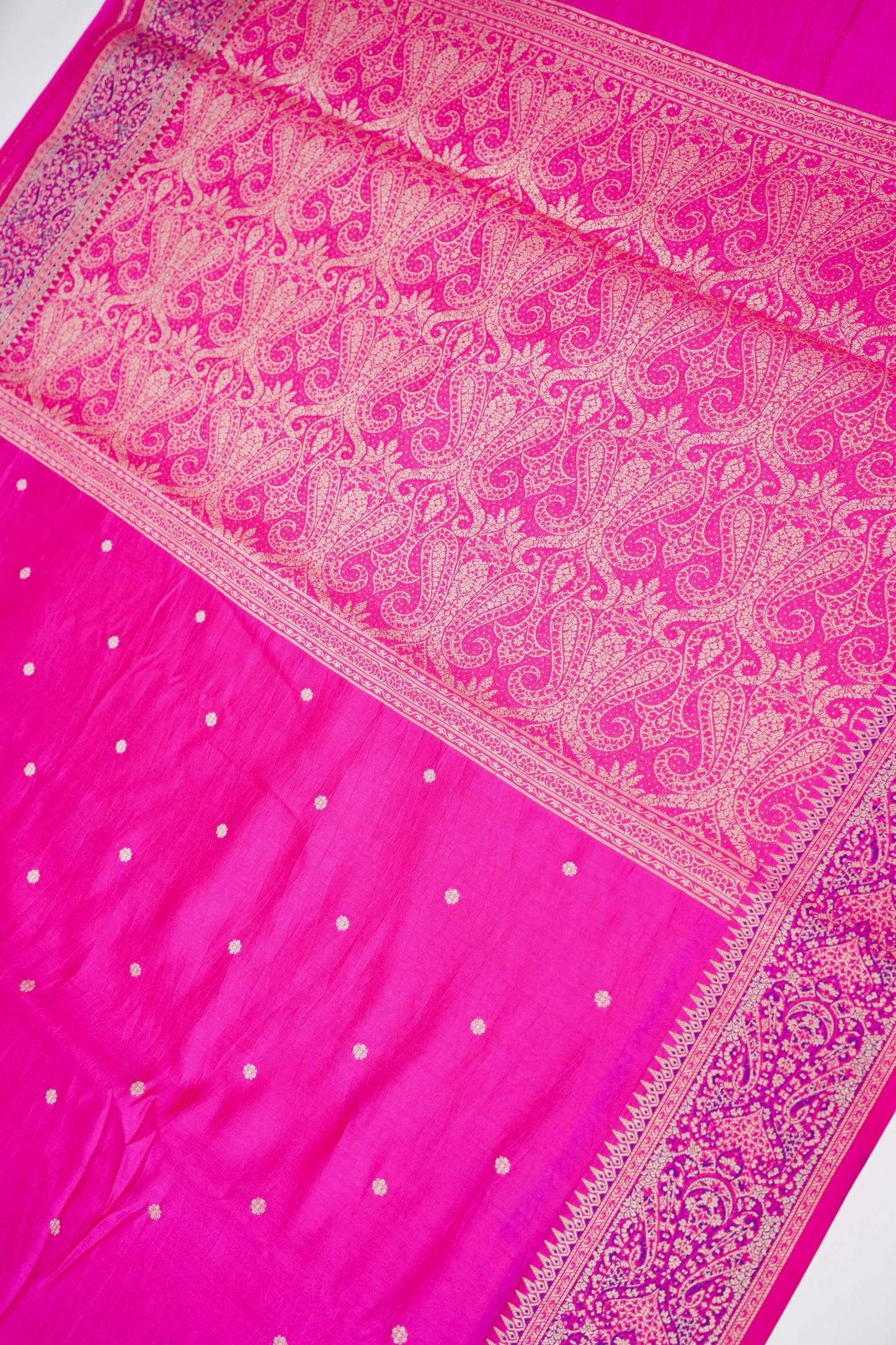 Pure Mango Katan Silk Saree with Jamewar Banarasi Border