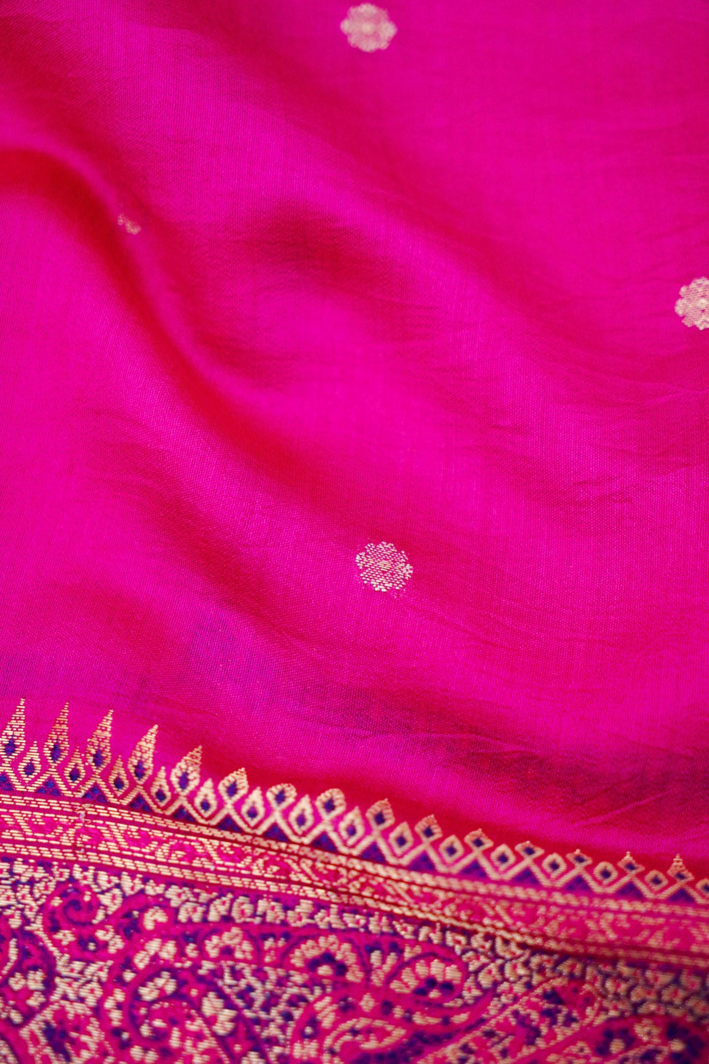 Pure Mango Katan Silk Saree with Jamewar Banarasi Border