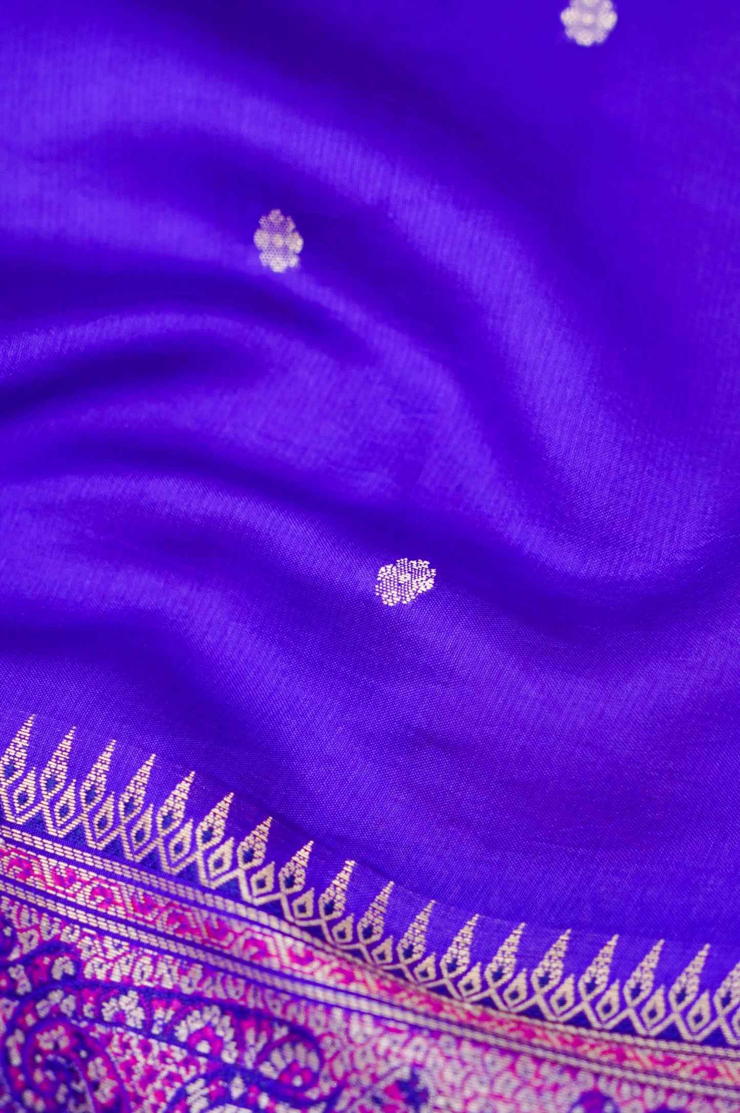Pure Mango Katan Silk Saree with Jamewar Banarasi Border