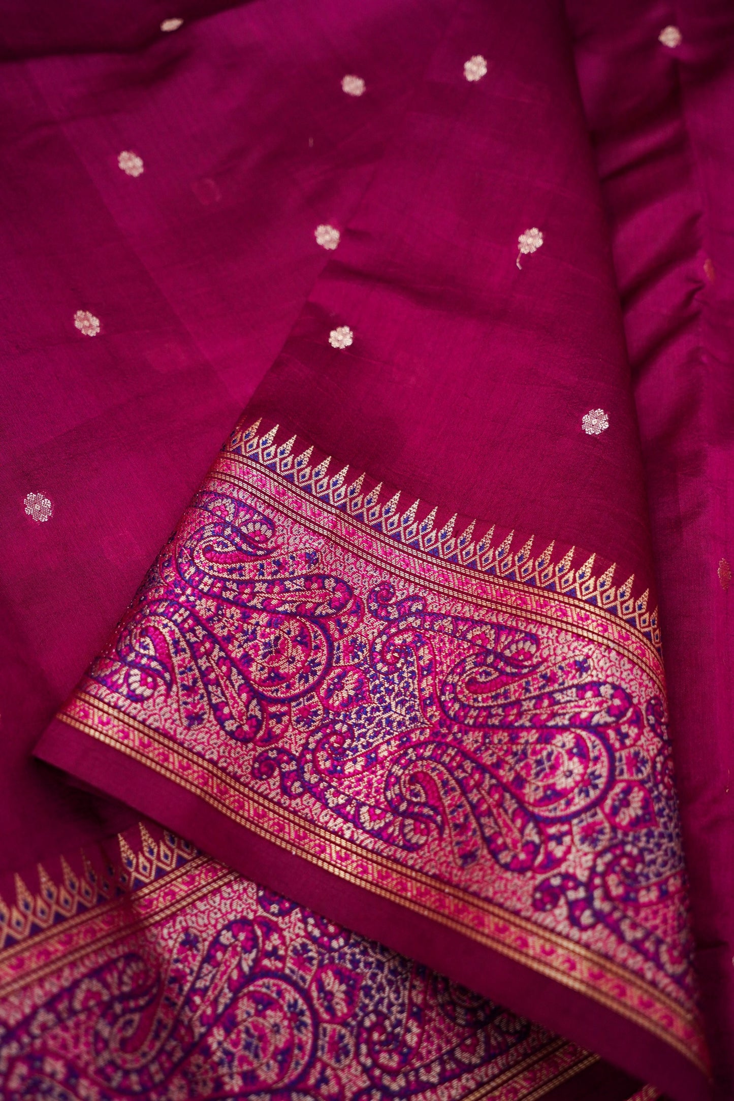 Pure Mango Katan Silk Saree with Jamewar Banarasi Border
