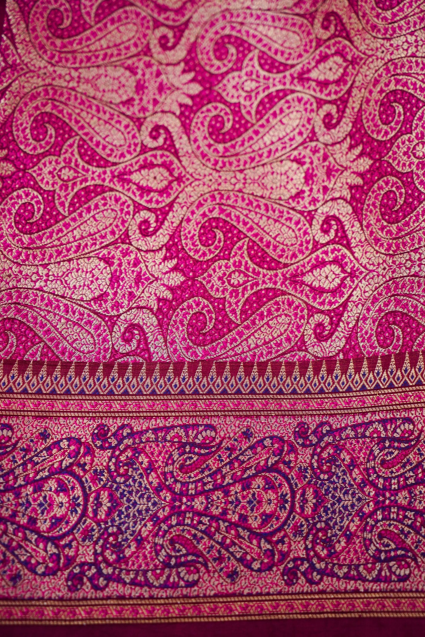 Pure Mango Katan Silk Saree with Jamewar Banarasi Border