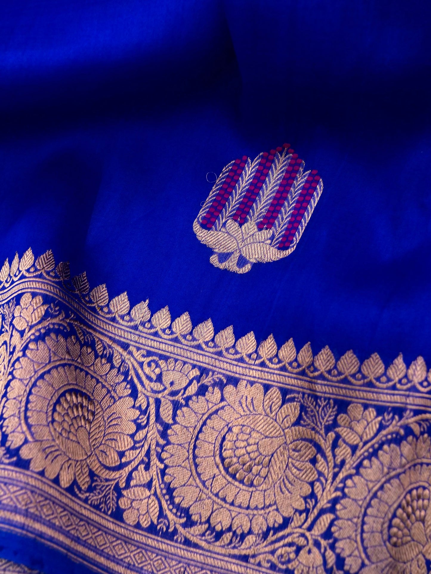 Banarasi Kora Organza Saree with Kadhwa Buti in Ombre Shade