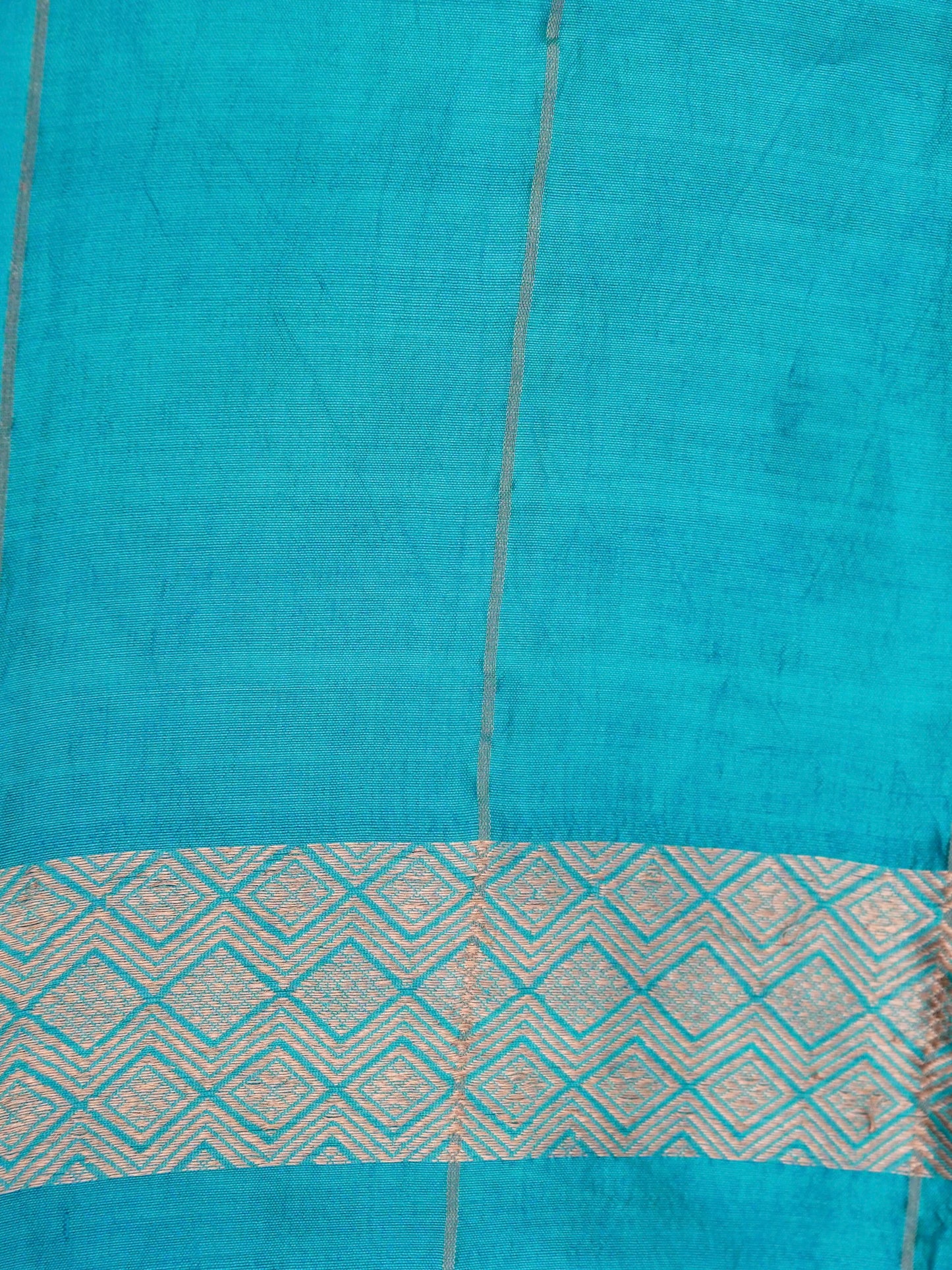 Pure Sky Blue Banarasi Mango Katan Silk Saree with Kadhwa Buti