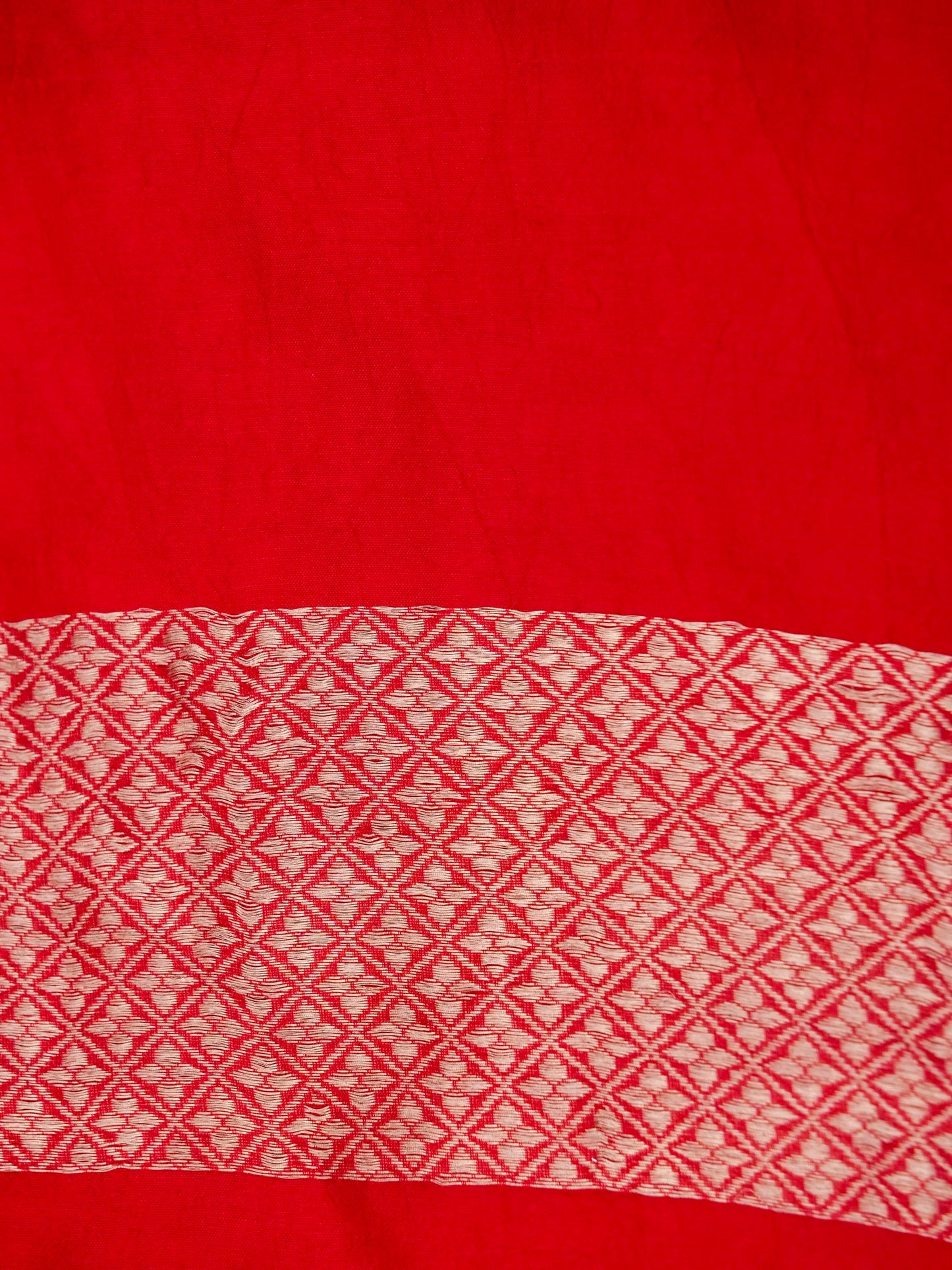 Pure Red Banarasi R Mango Katan Silk Saree