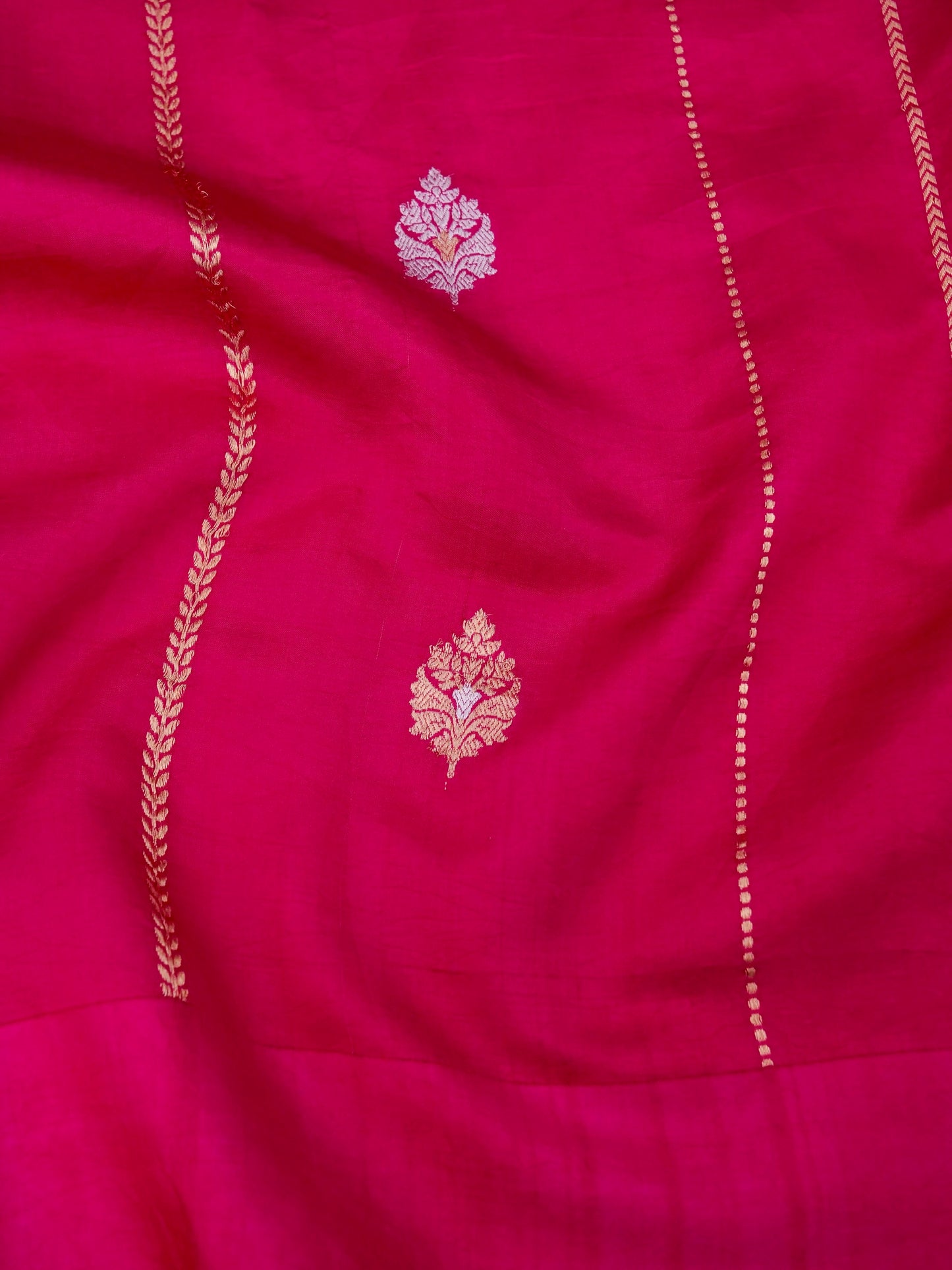 Pure Banarasi Mango Katan Silk Saree with Full Kadhwa Buti