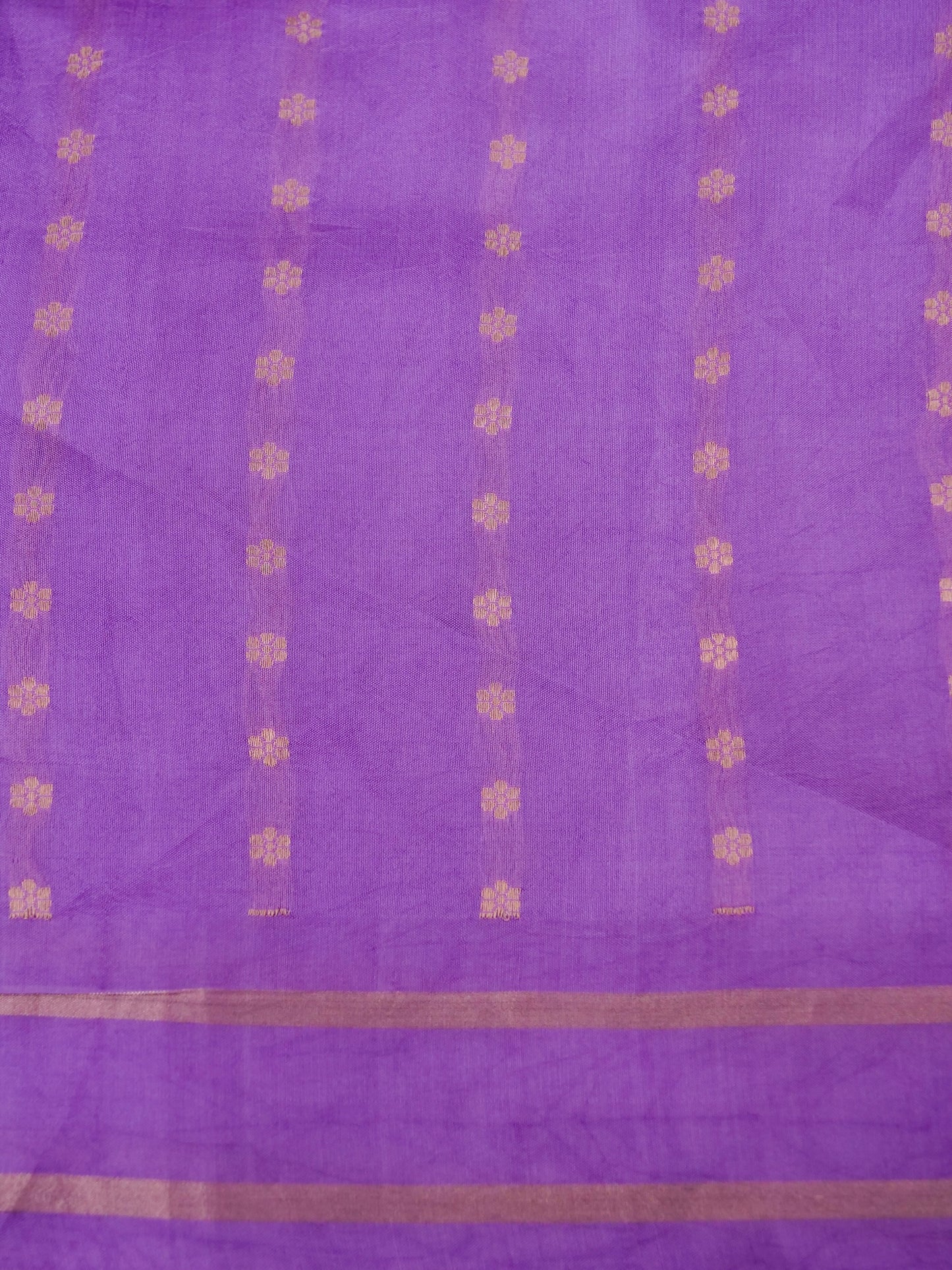 Pure Purple Banarasi Mango Katan Silk Saree With Kadhwa Buti Work