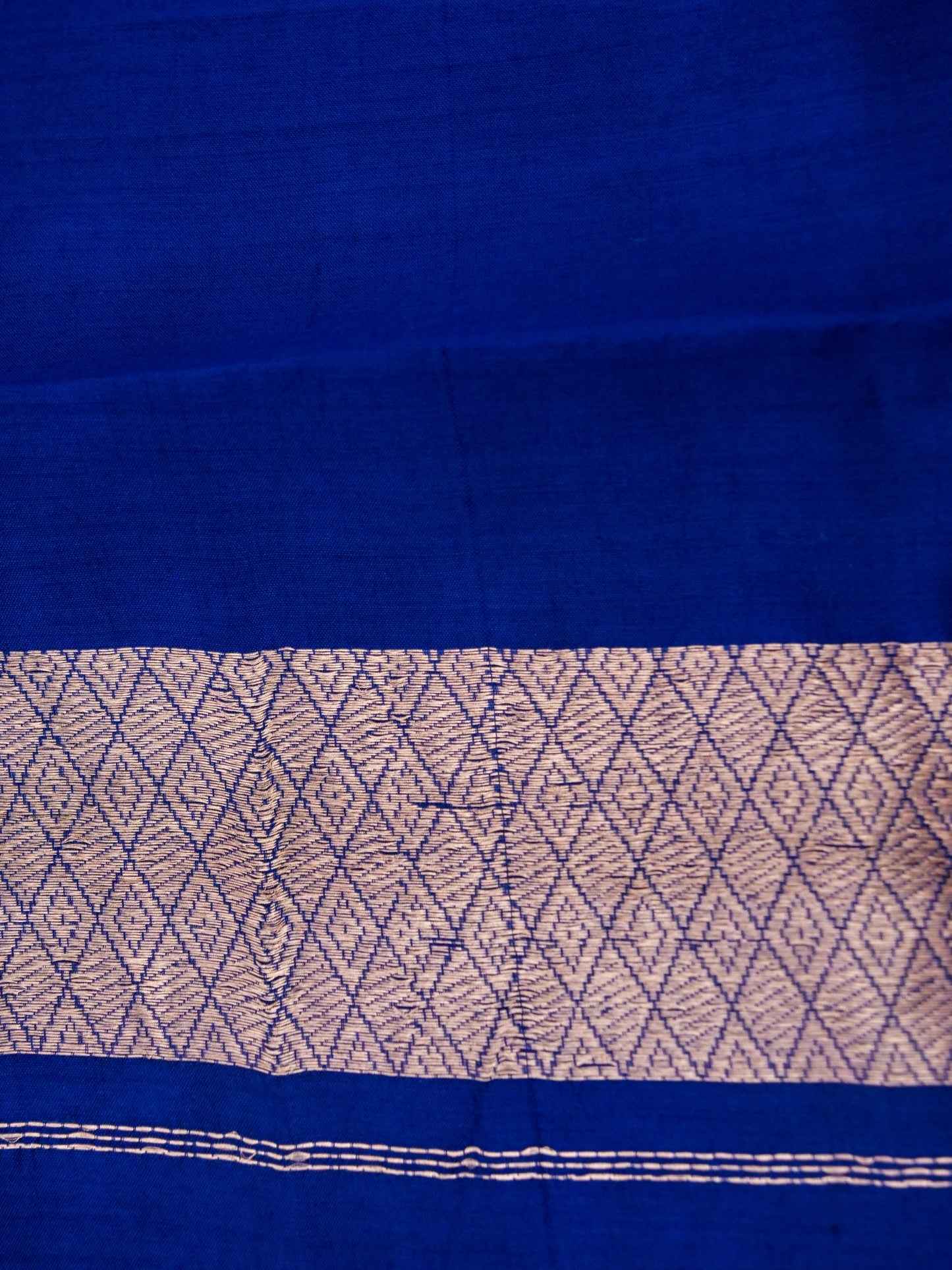 Pure Blue Banarasi Mango Katan Silk Saree with Kadhwa Buti