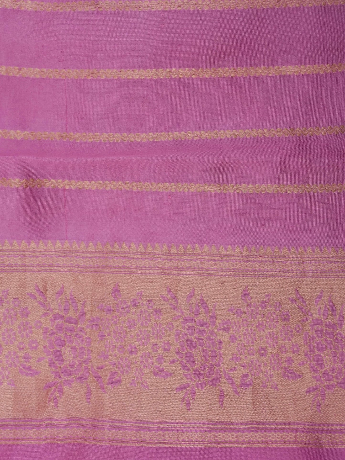 Pure Pink Banarasi R Mango Katan Silk Saree with Kadhwa Buti Work