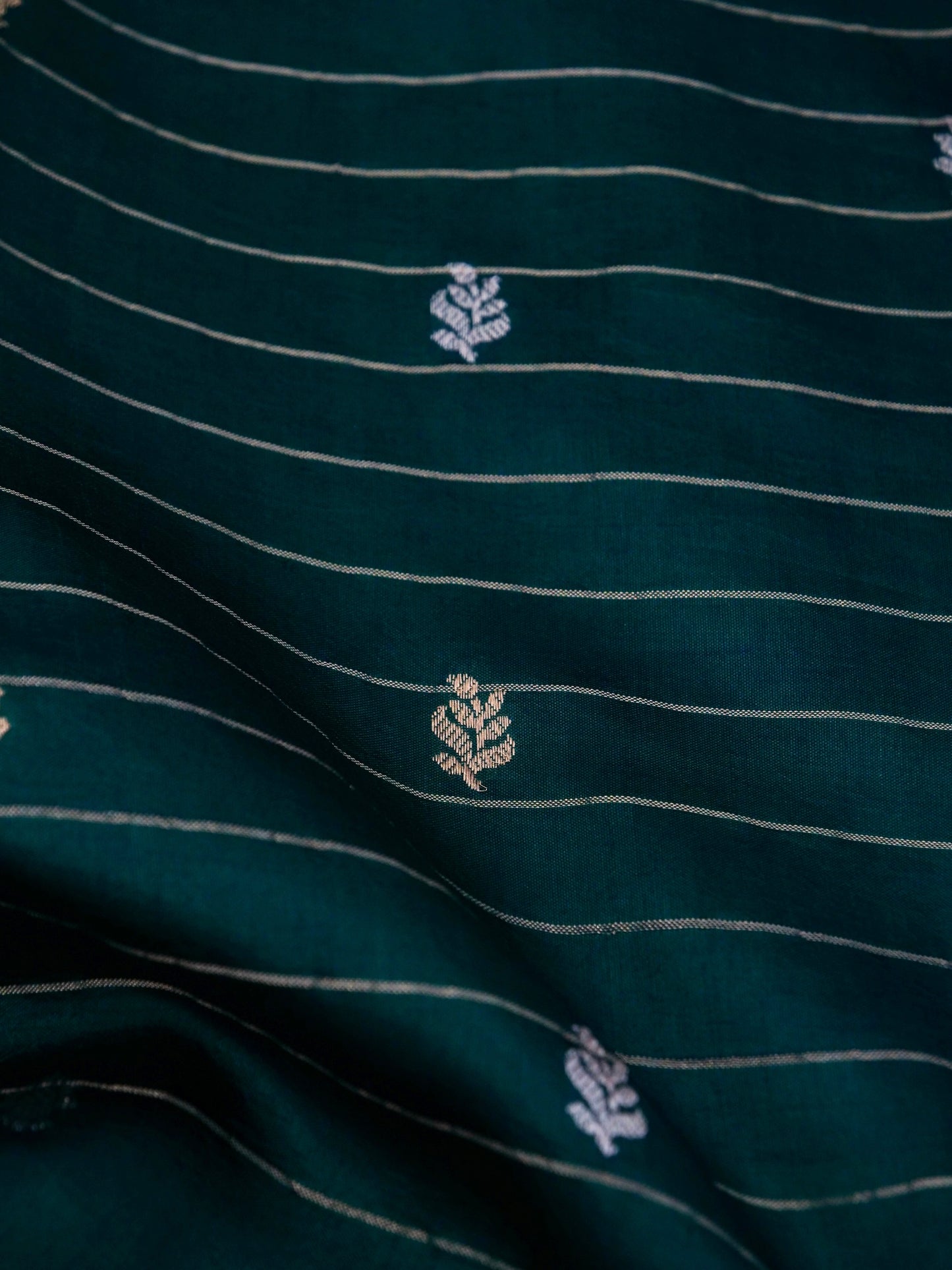 Pure Banarasi Mango Katan Silk Saree with Full Kadhwa Buti