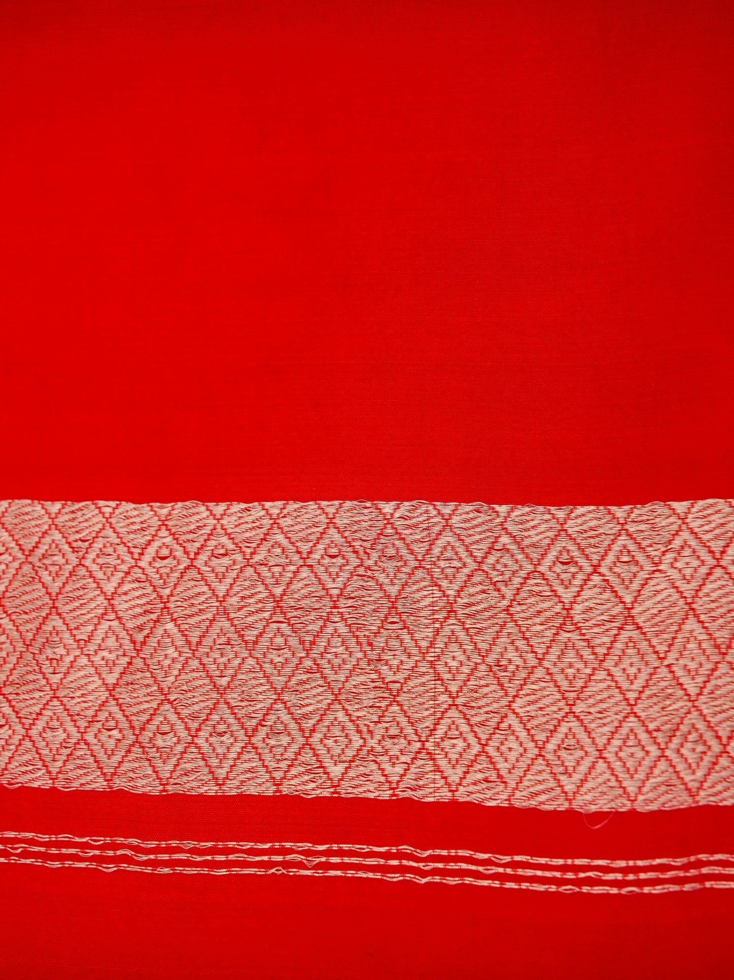 Pure Red Banarasi R Mango Katan Silk Saree