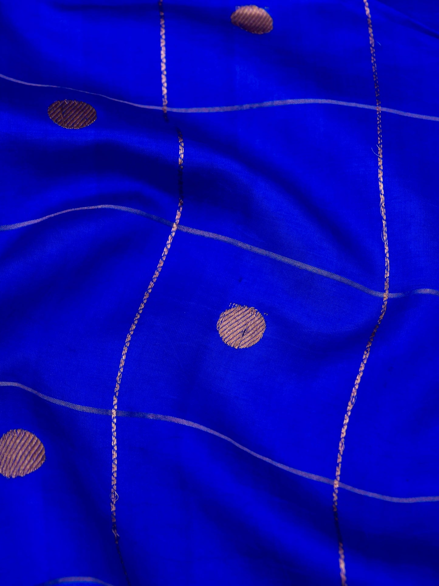 Pure Blue Banarasi Mango Katan Silk Saree with Full Kadhwa Buti