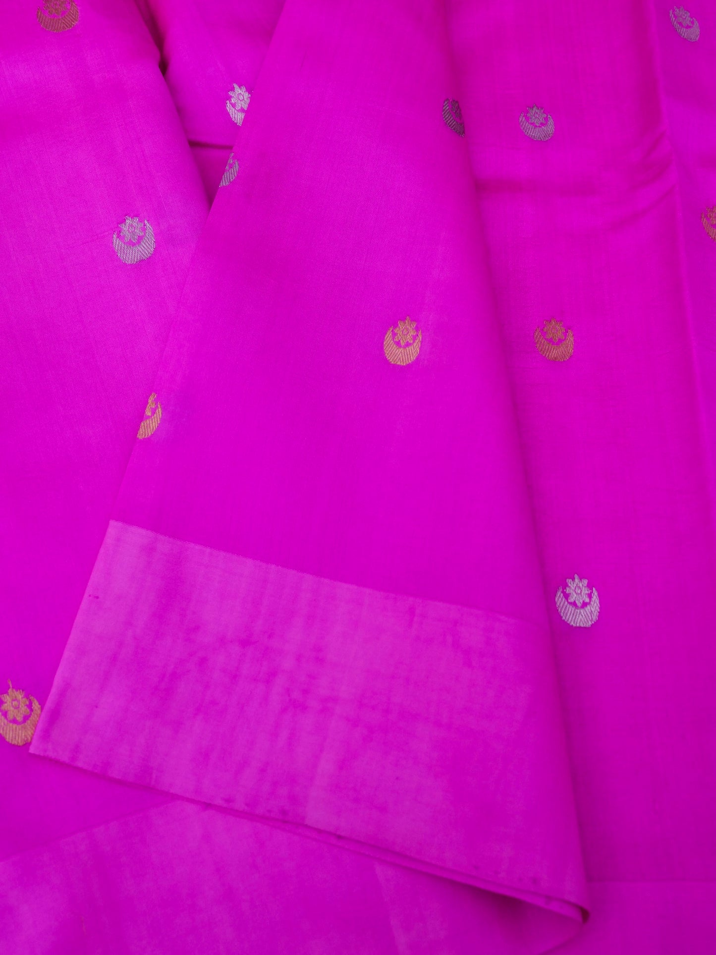 Pure Pink Banarasi Mango Katan Silk Saree in Kadhwa Buti