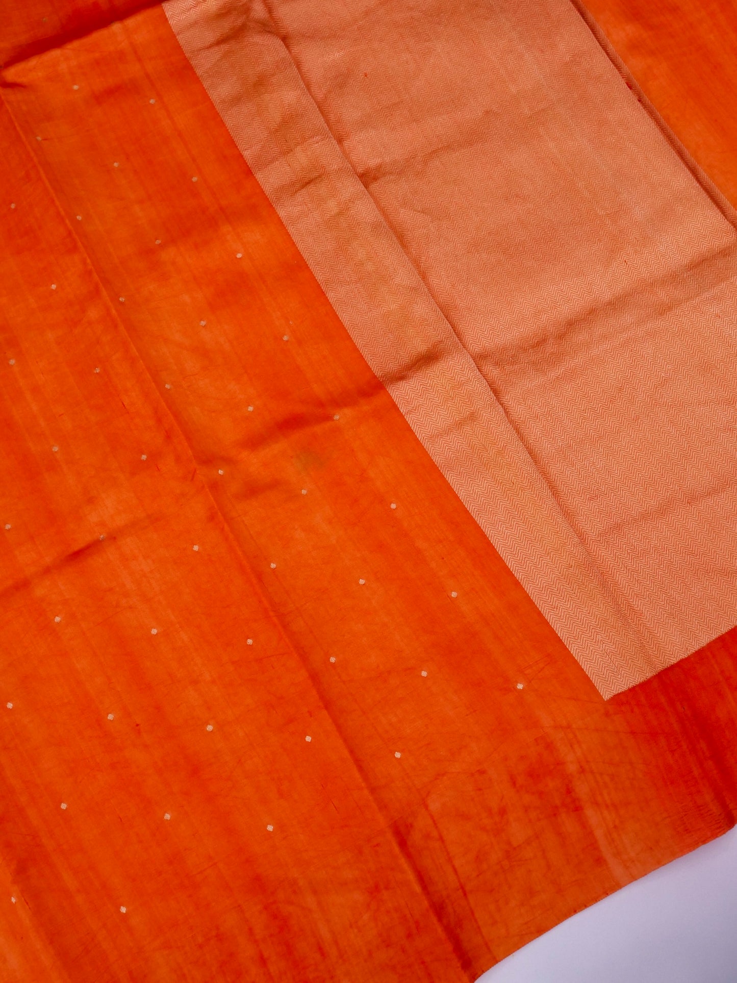Pure Orange Banarasi Mango Katan Silk Saree in Kadhwa Buti