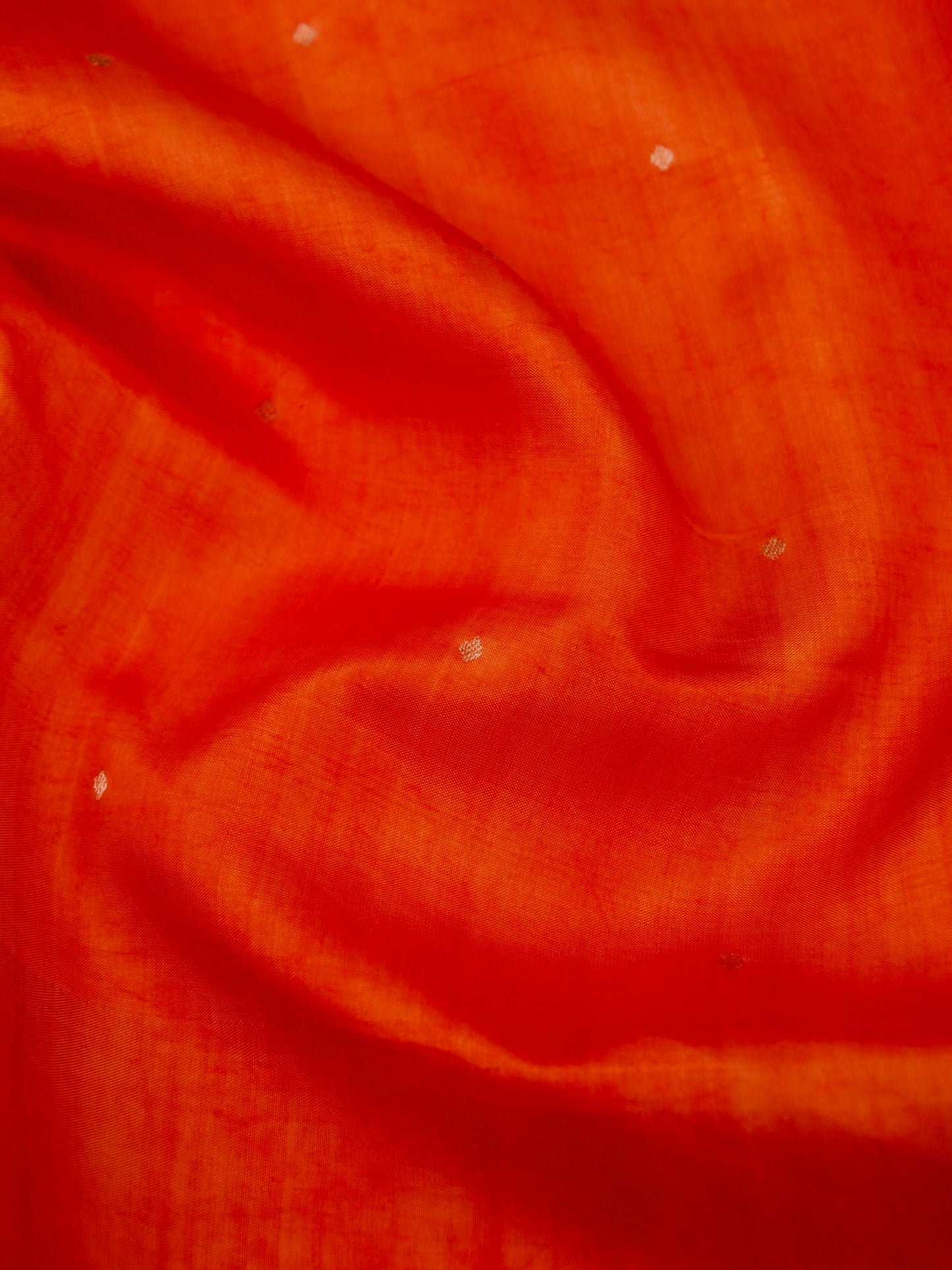 Pure Orange Banarasi Mango Katan Silk Saree in Kadhwa Buti