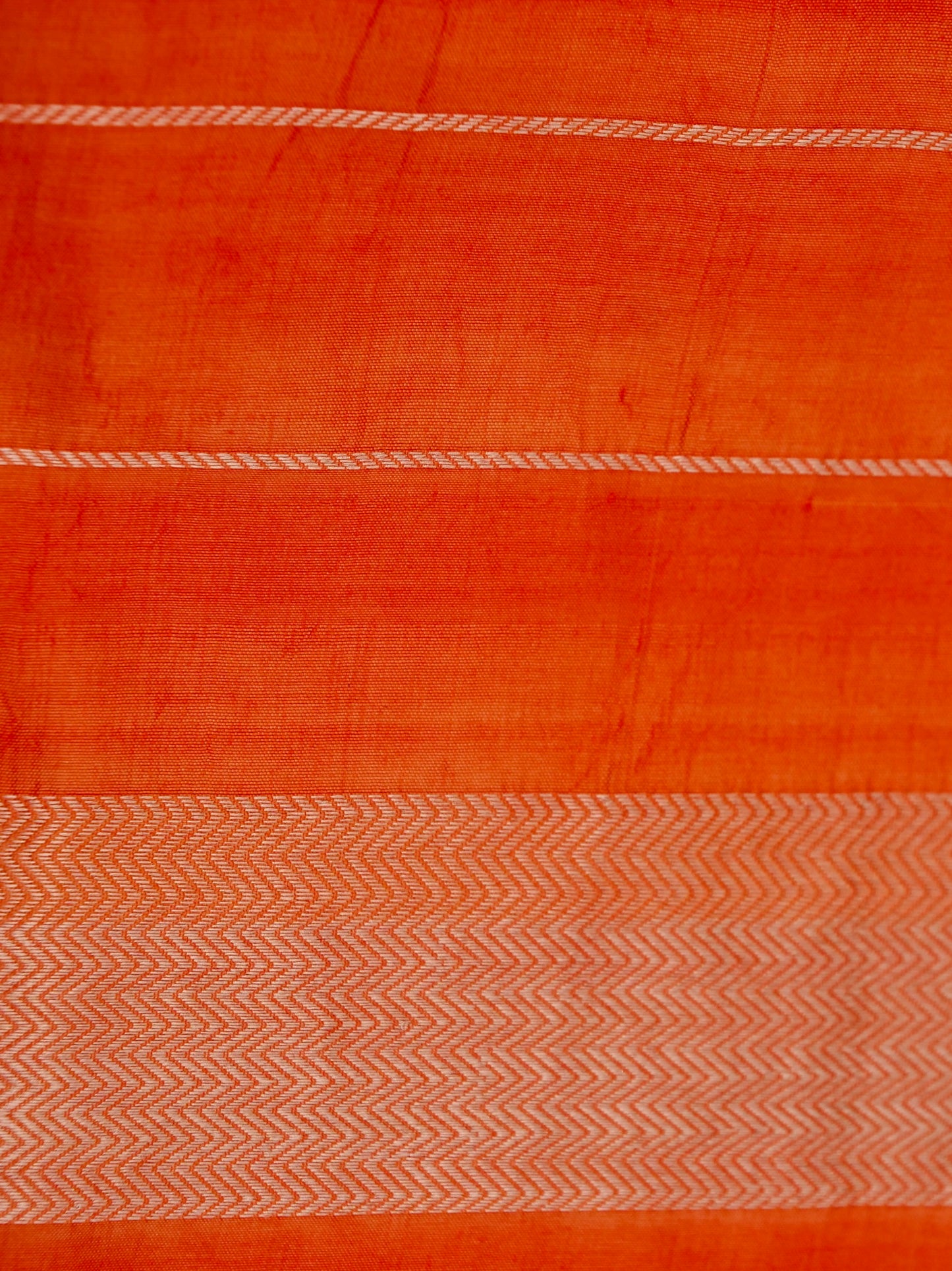 Pure Orange Banarasi Mango Katan Silk Saree in Kadhwa Buti