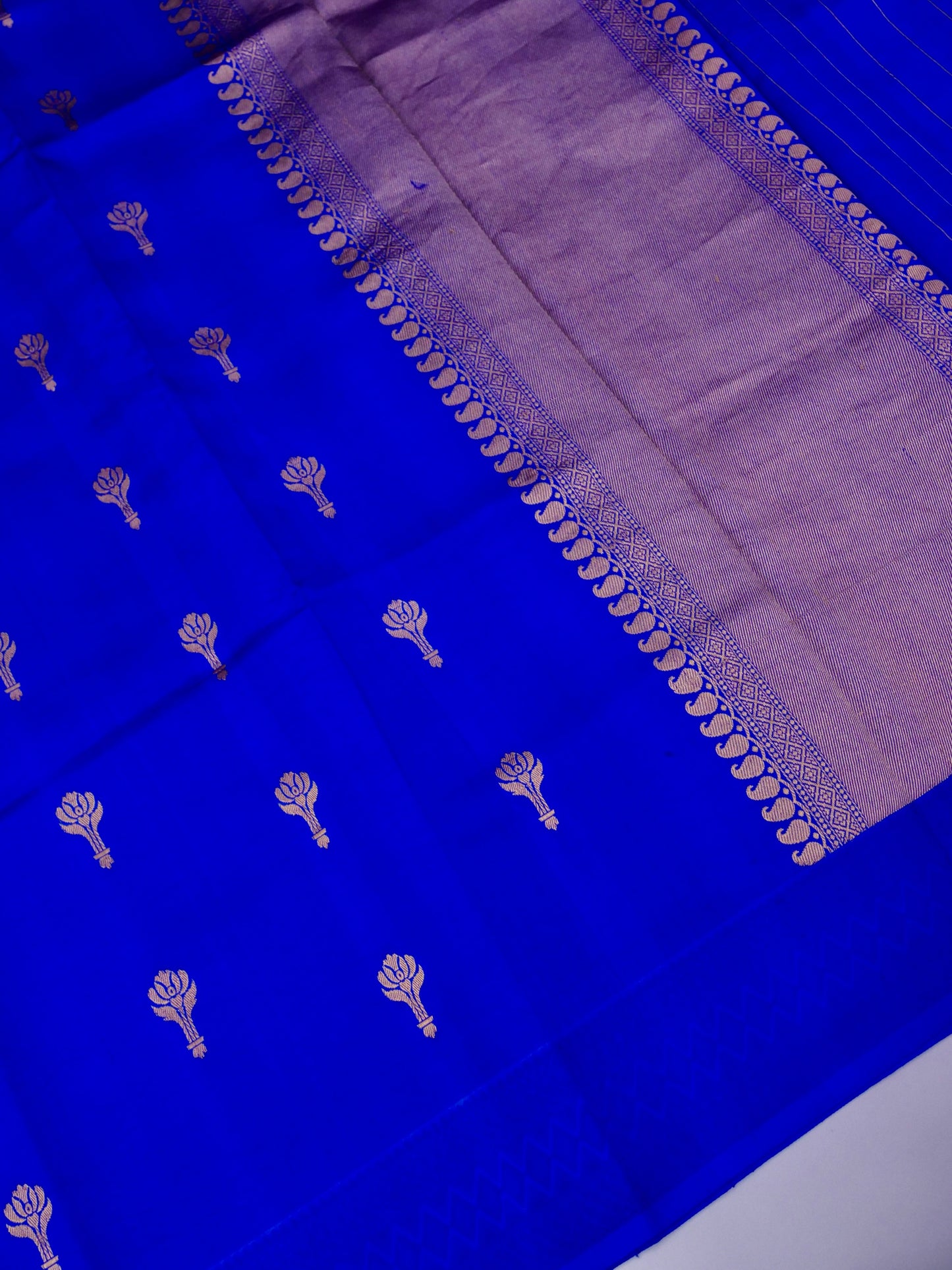 Pure Banarasi R Mango Katan Silk Saree with Full Kadhwa Buti