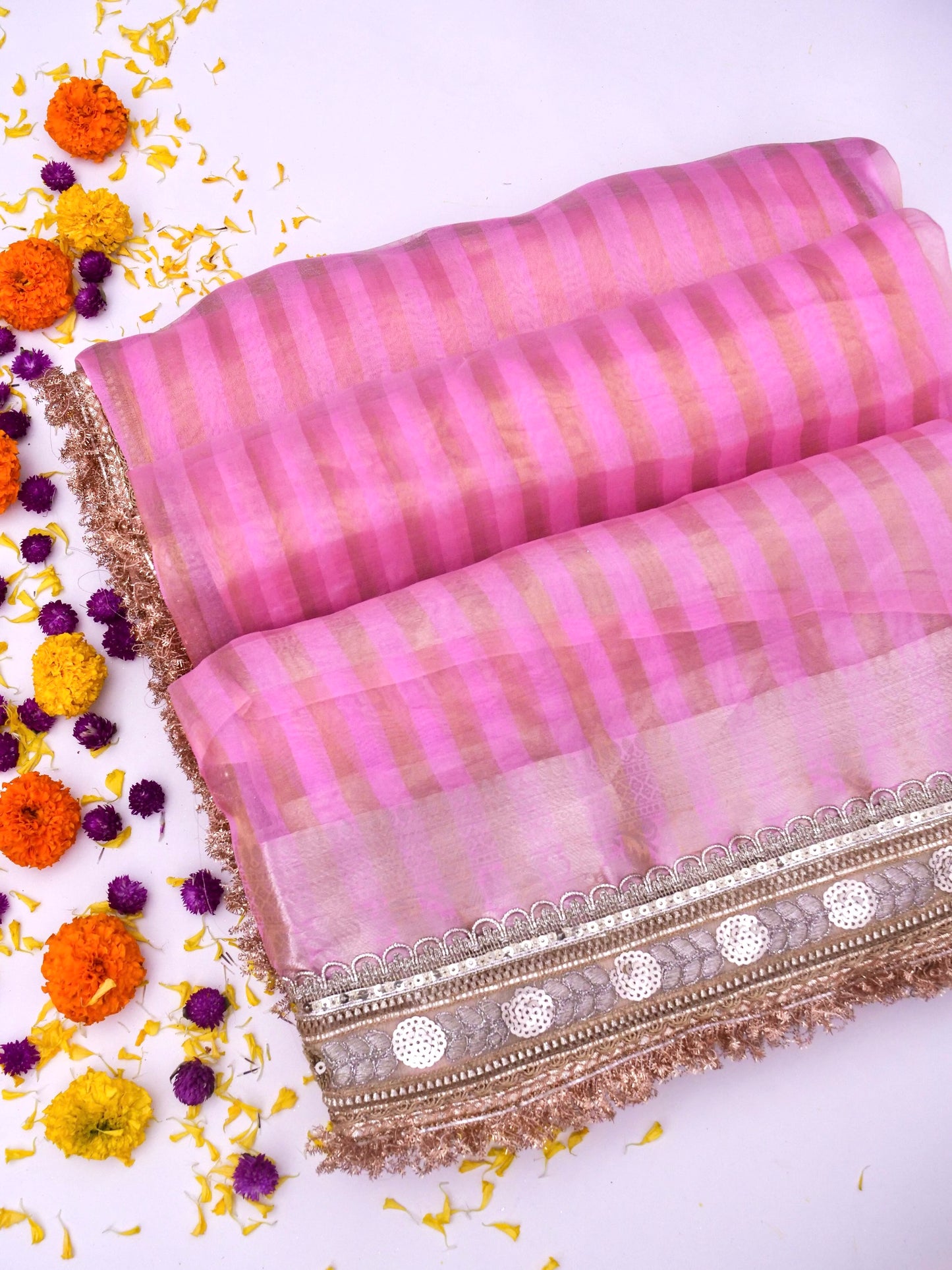 Banarasi Pure Tissue Silk Saree with Brocade Blouse
