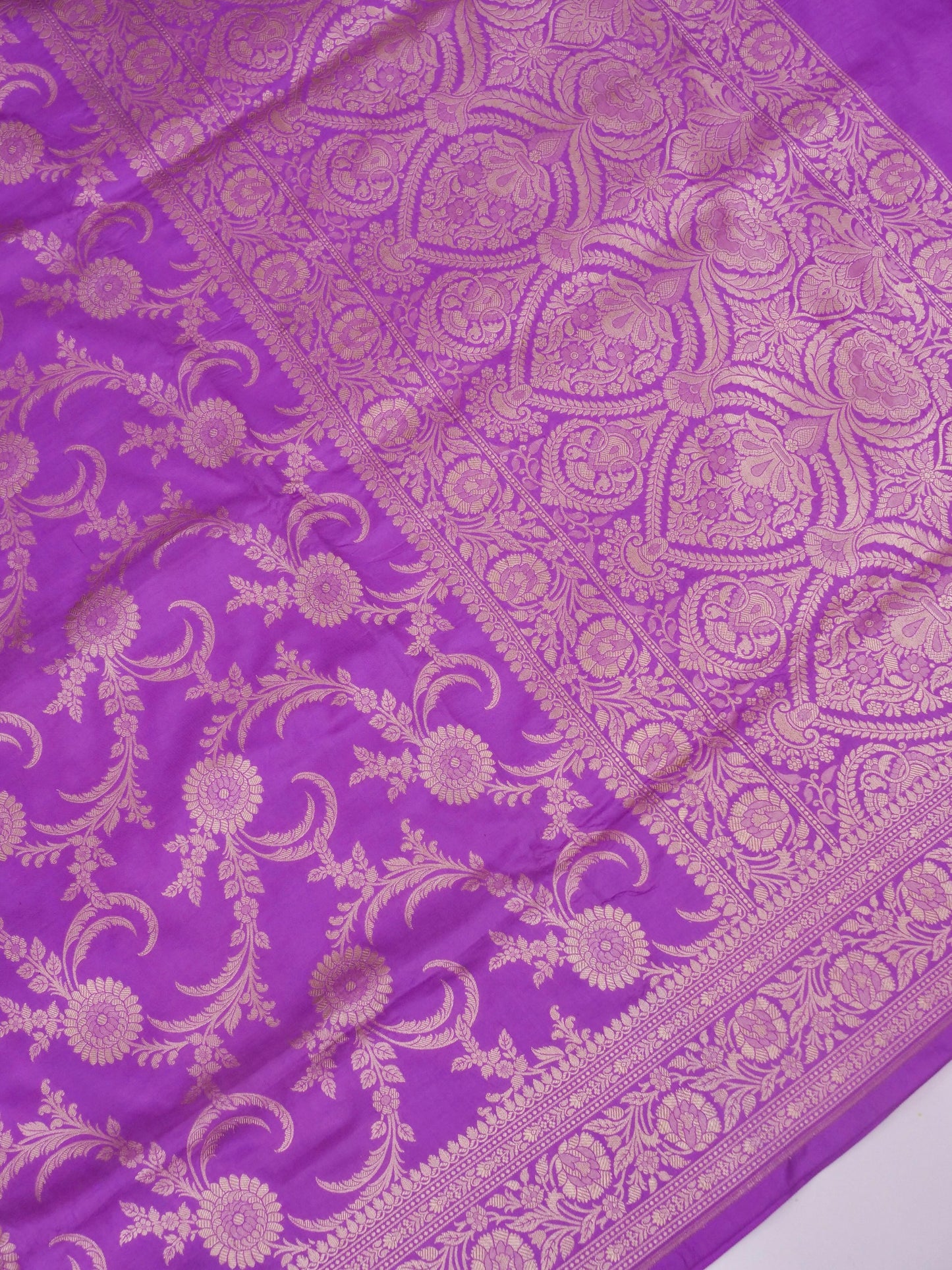 Banarasi Katan Silk Saree with Jangla Jaal and Cutwork Weave