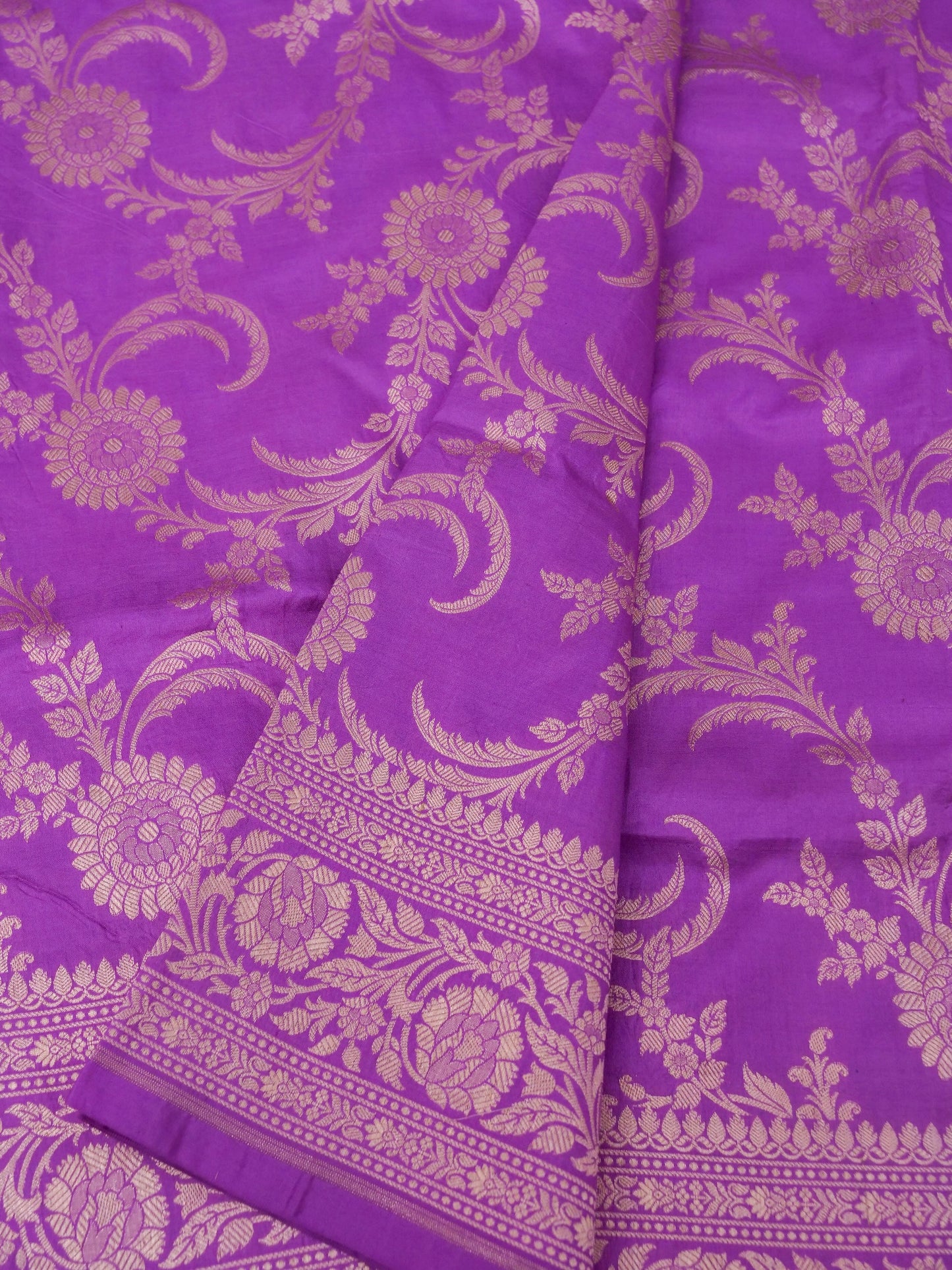 Banarasi Katan Silk Saree with Jangla Jaal and Cutwork Weave