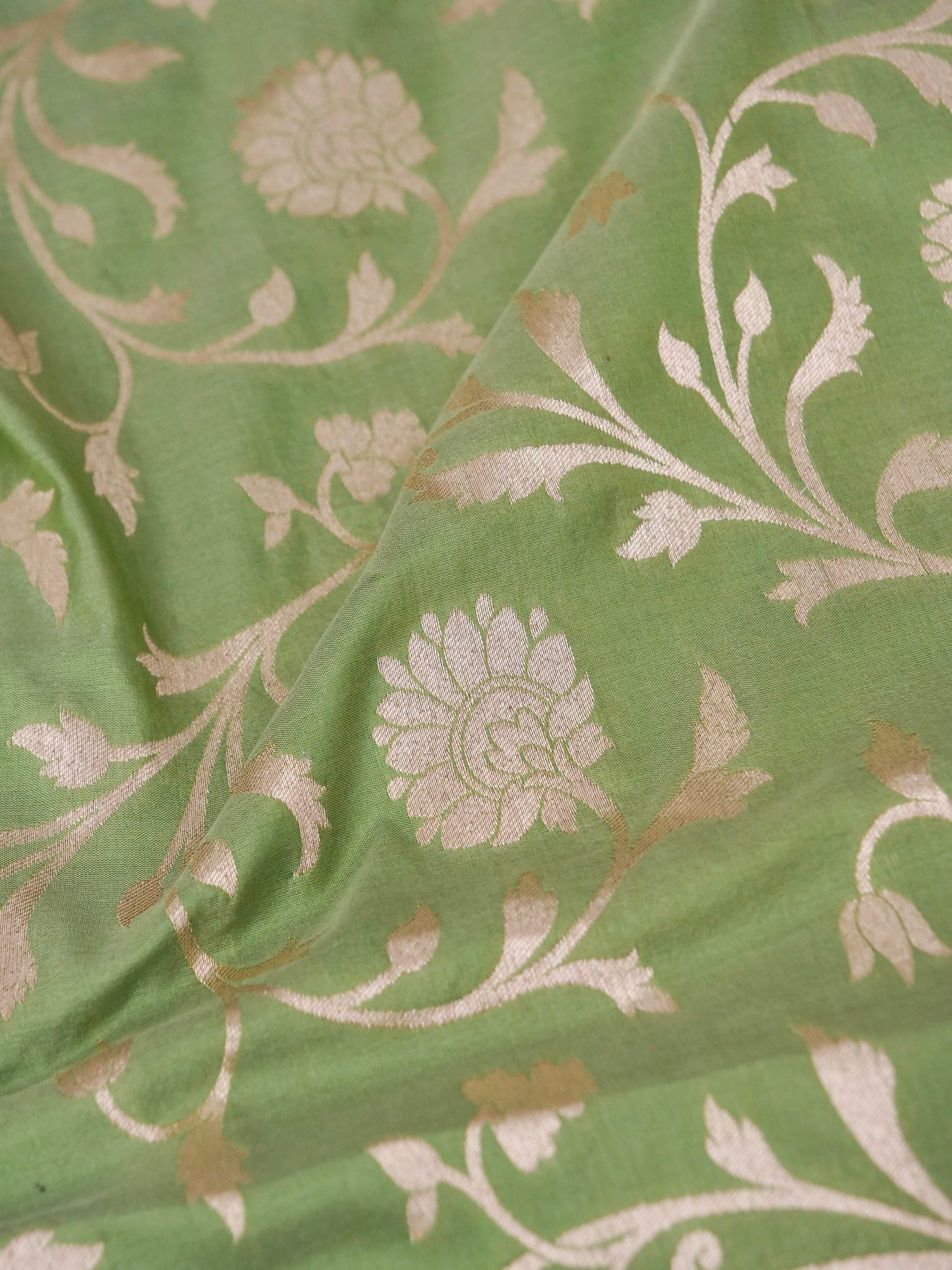 Banarasi Katan Silk Saree with Jangla Jaal and Cutwork Weave