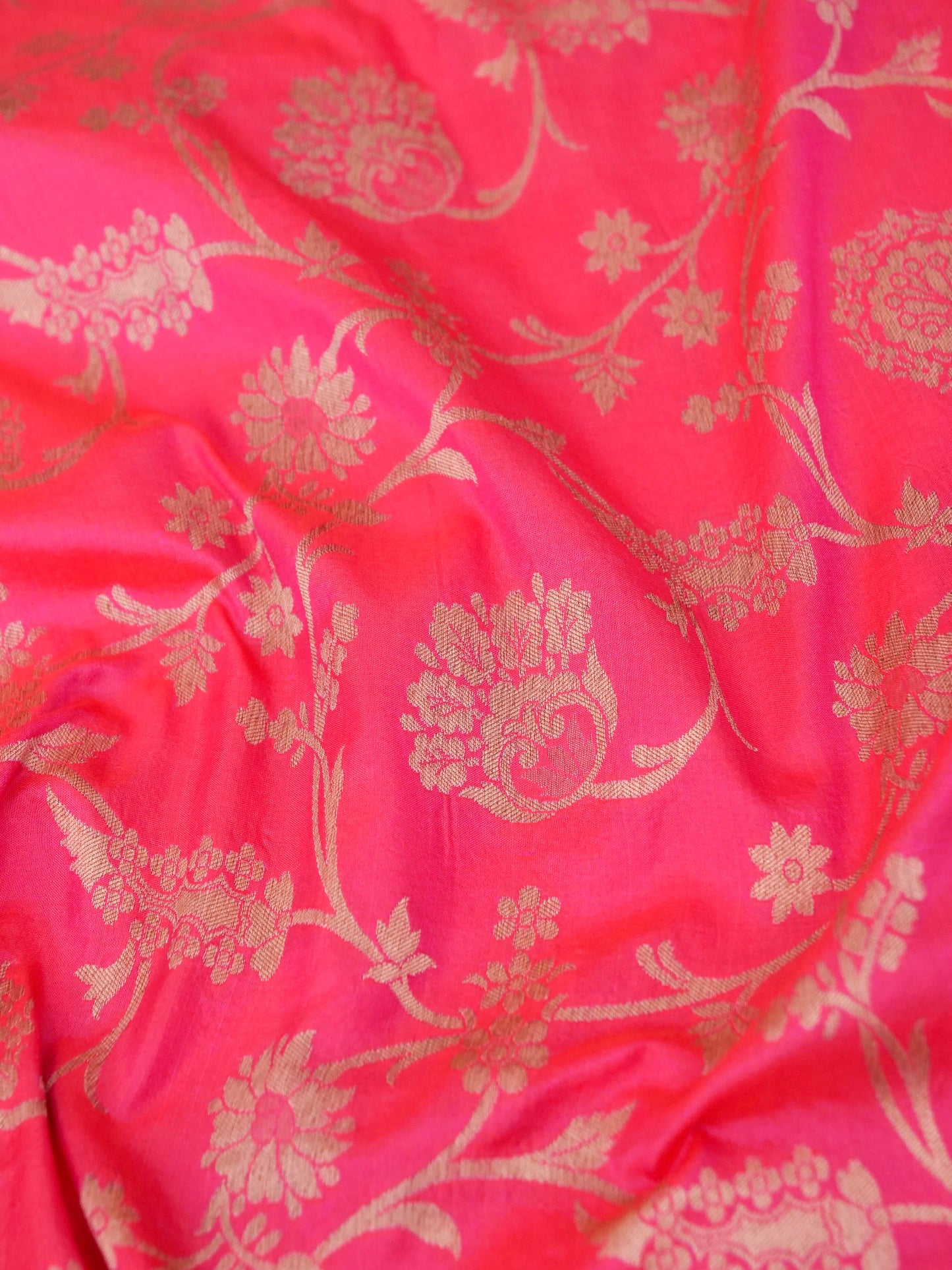 Banarasi Katan Silk Saree with Jangla Jaal and Cutwork Weave