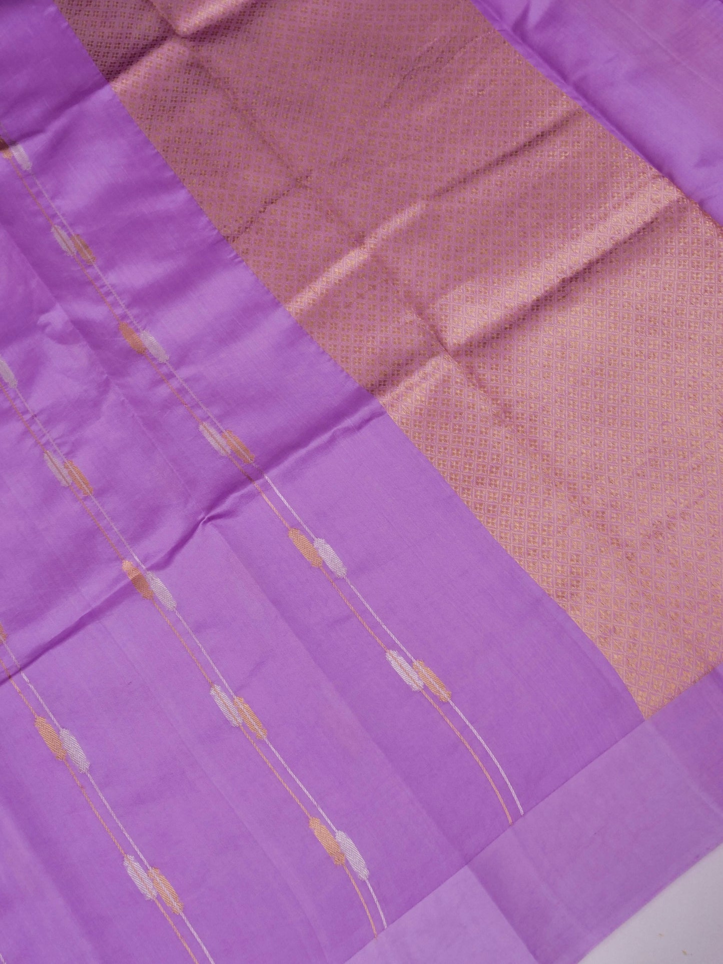 Mango Katan Silk Banarasi Saree with Handloom Kadhwa Buti